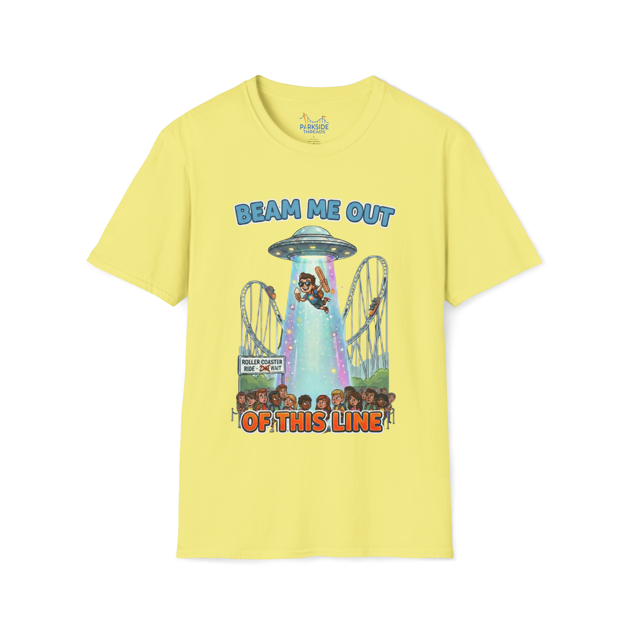 Beam Me Out of This Line | The Ultimate Long Ride Wait Survival Tee