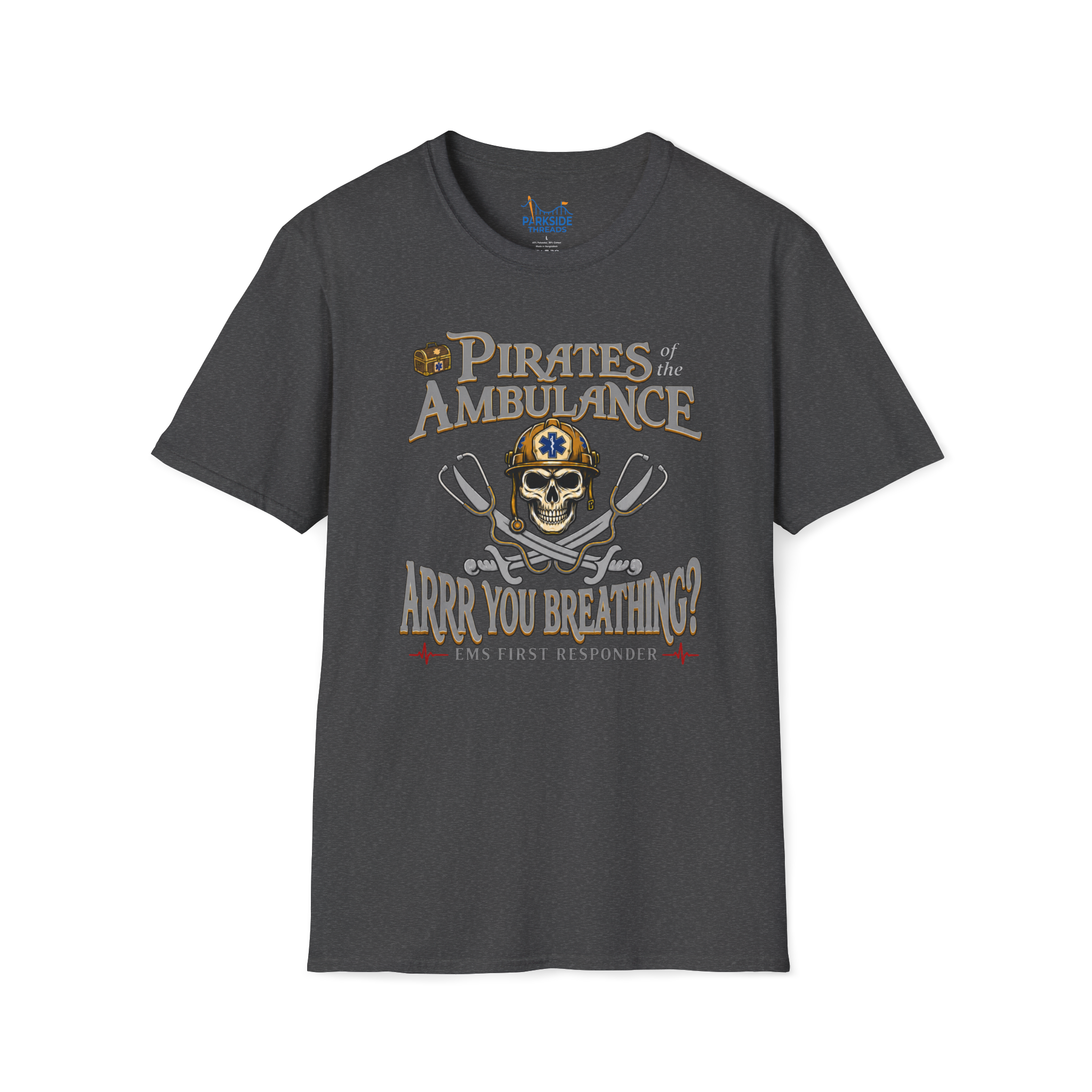 Pirates of the Ambulance EMS First Responder Pirate Medic T-Shirt