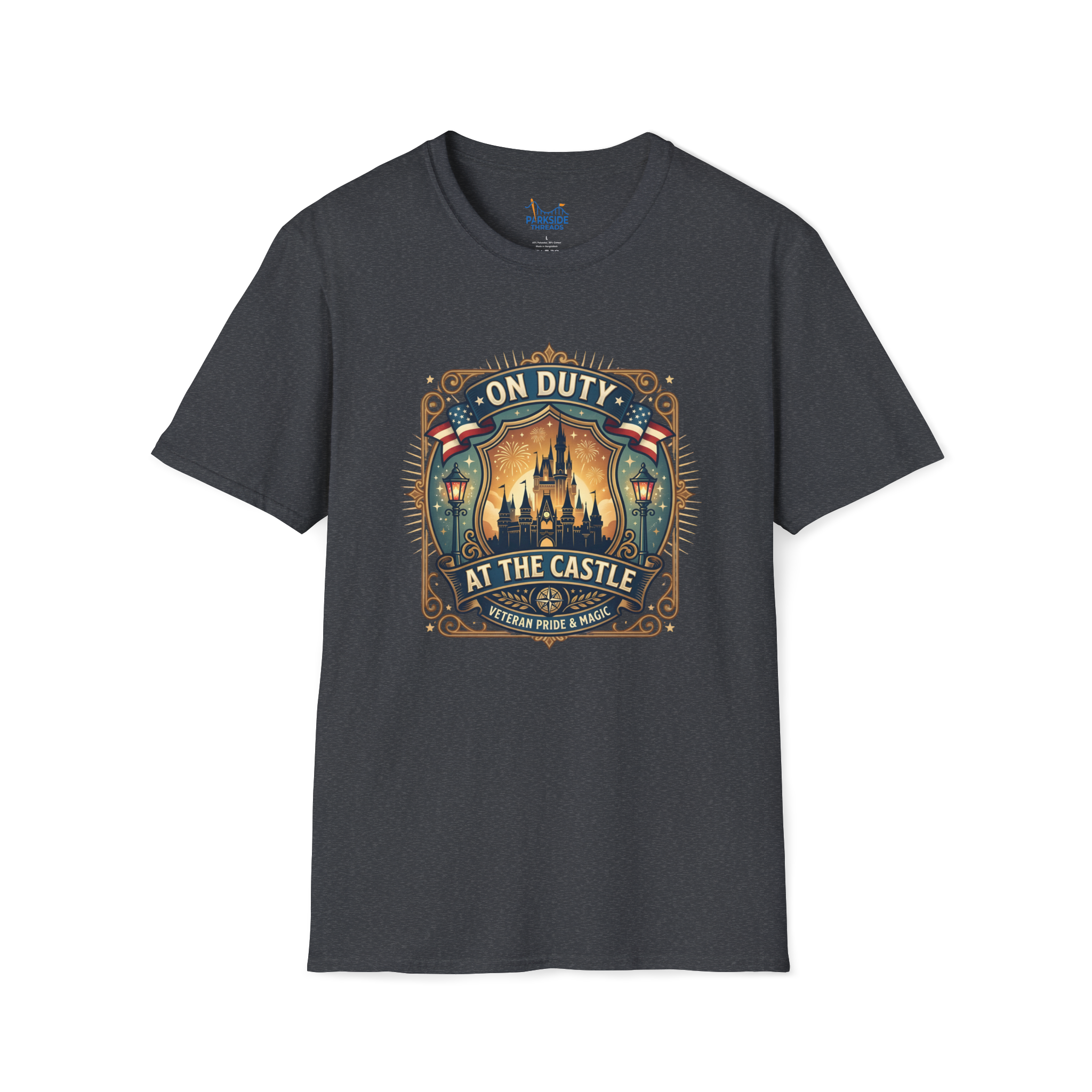 On Duty at the Castle Veteran Military Vacation Tee