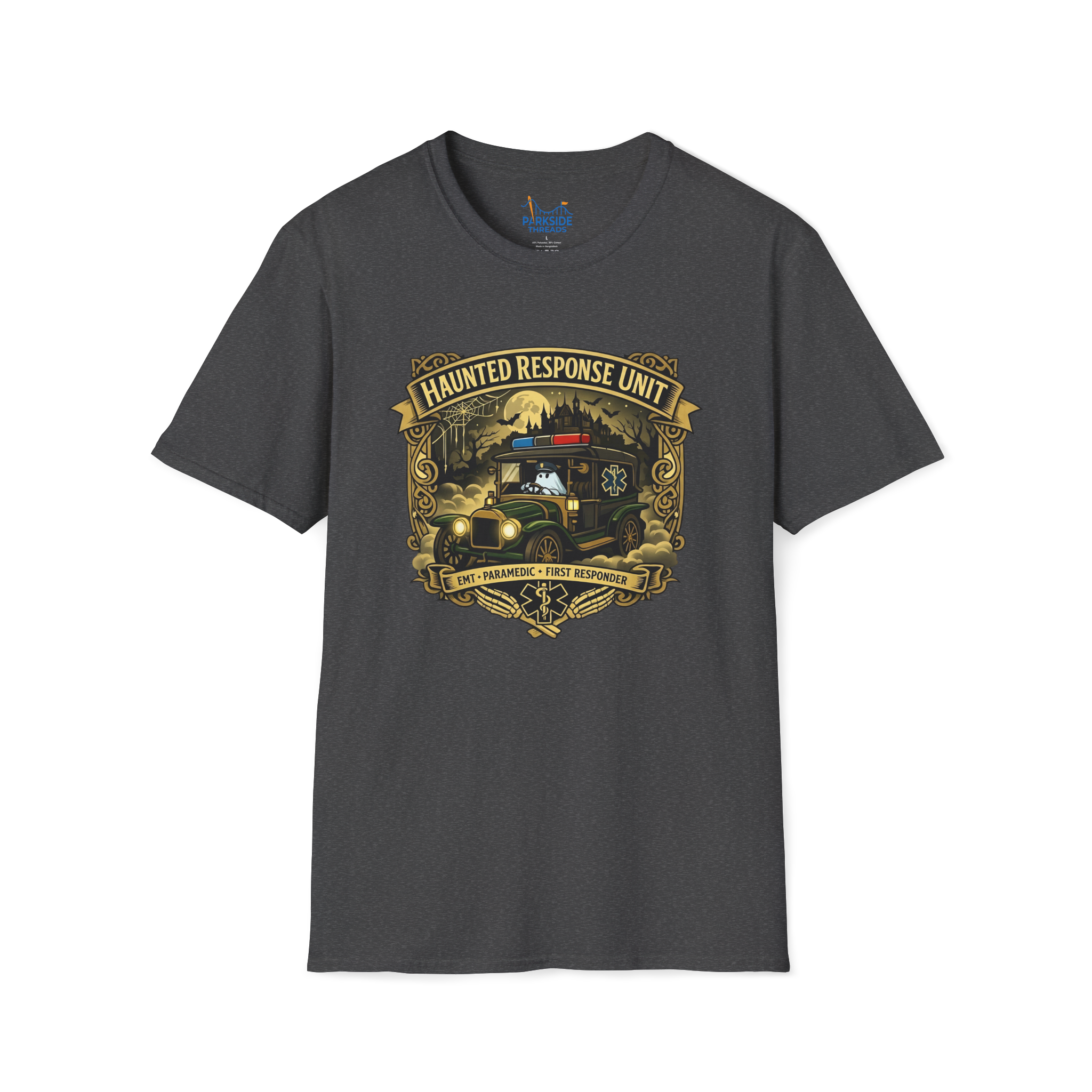 Haunted Response Unit EMS First Responder Spooky Theme Park T-Shirt