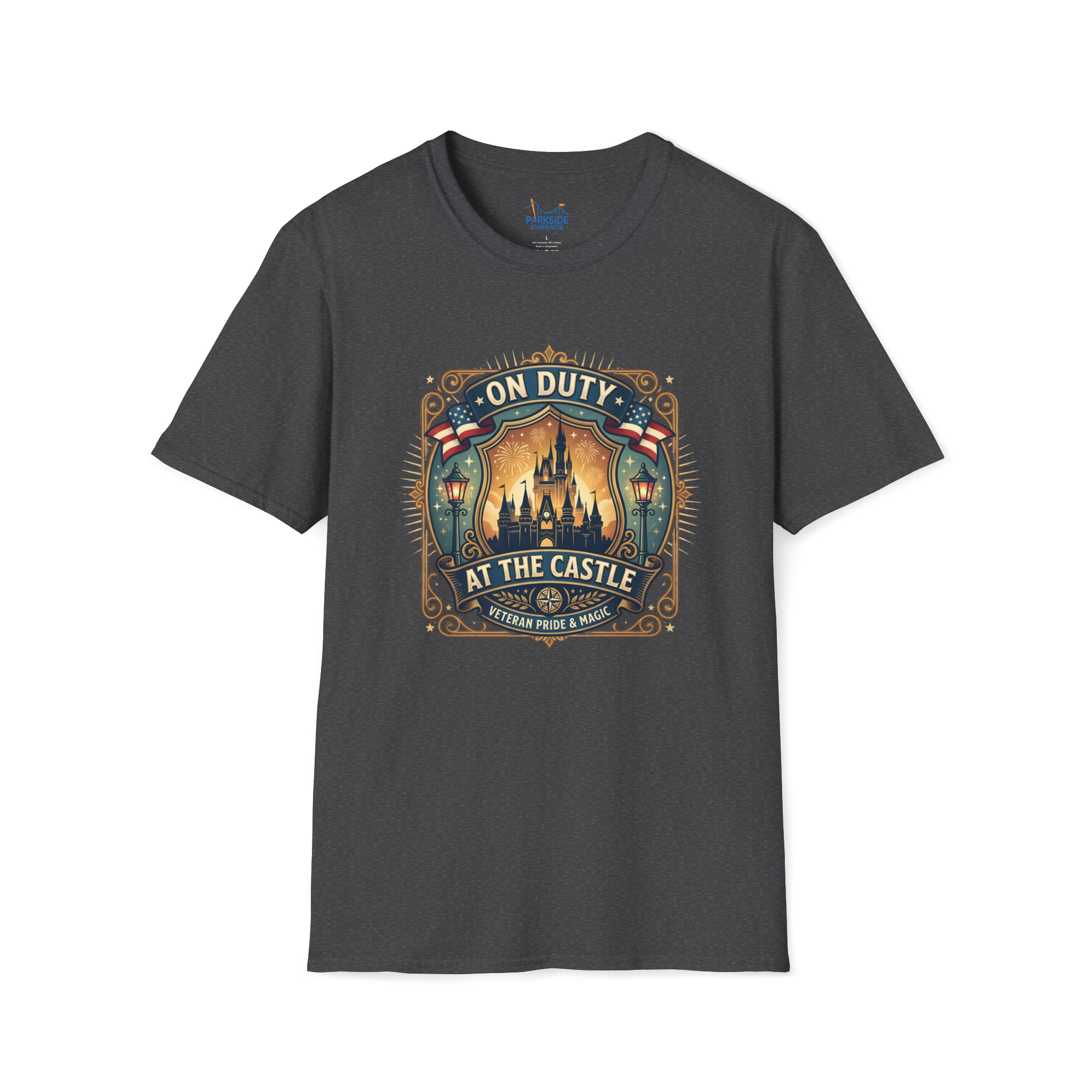 On Duty at the Castle Veteran Military Vacation Tee