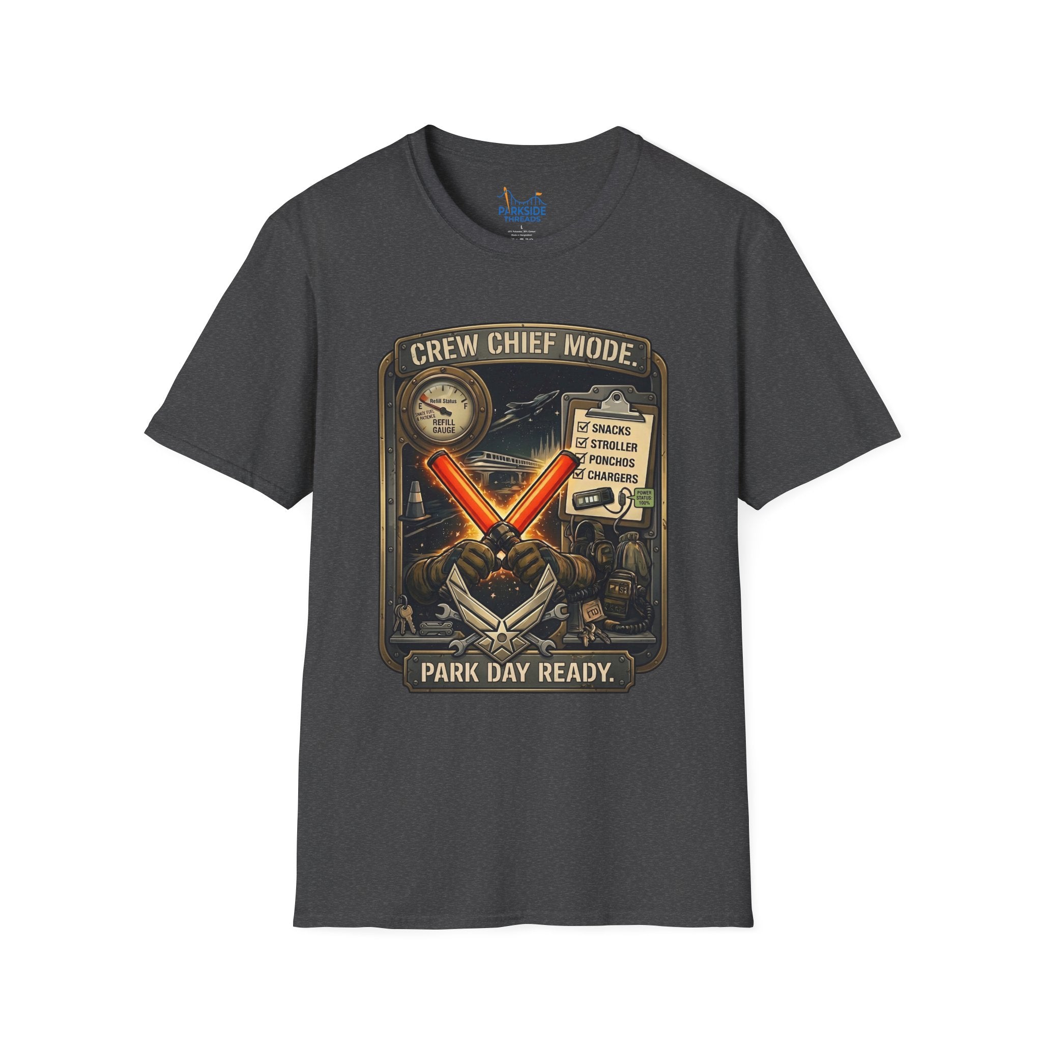Crew Chief Mode Park Day Ready Air Force Dad T-Shirt