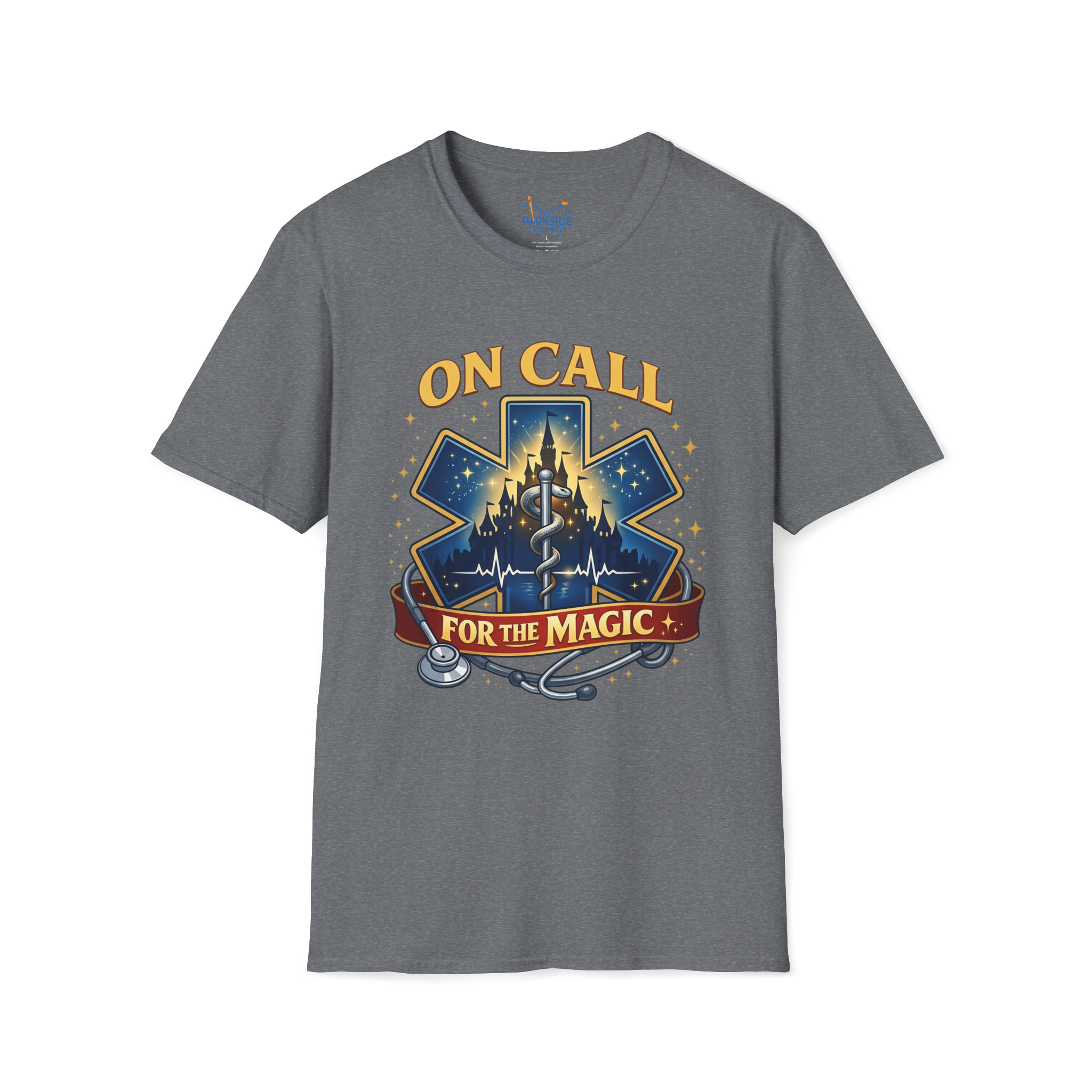 On Call For The Magic EMS First Responder Theme Park T-Shirt