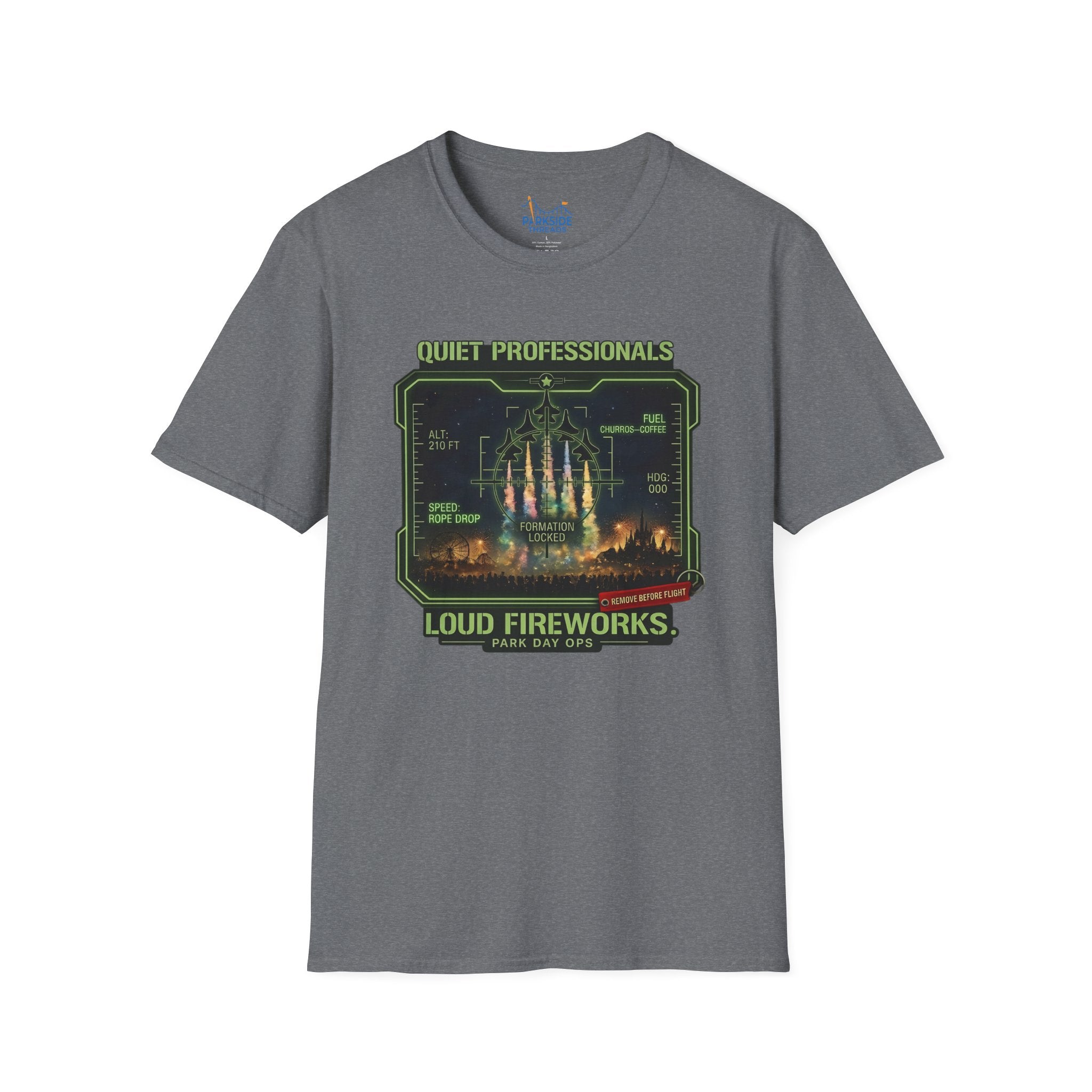 Quiet Professionals Loud Fireworks Air Force Theme Park HUD T-Shirt