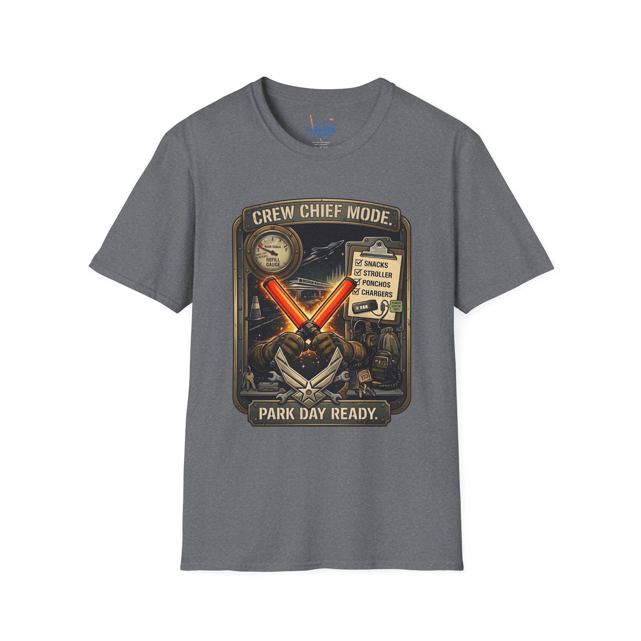 Crew Chief Mode Park Day Ready Air Force Dad T-Shirt