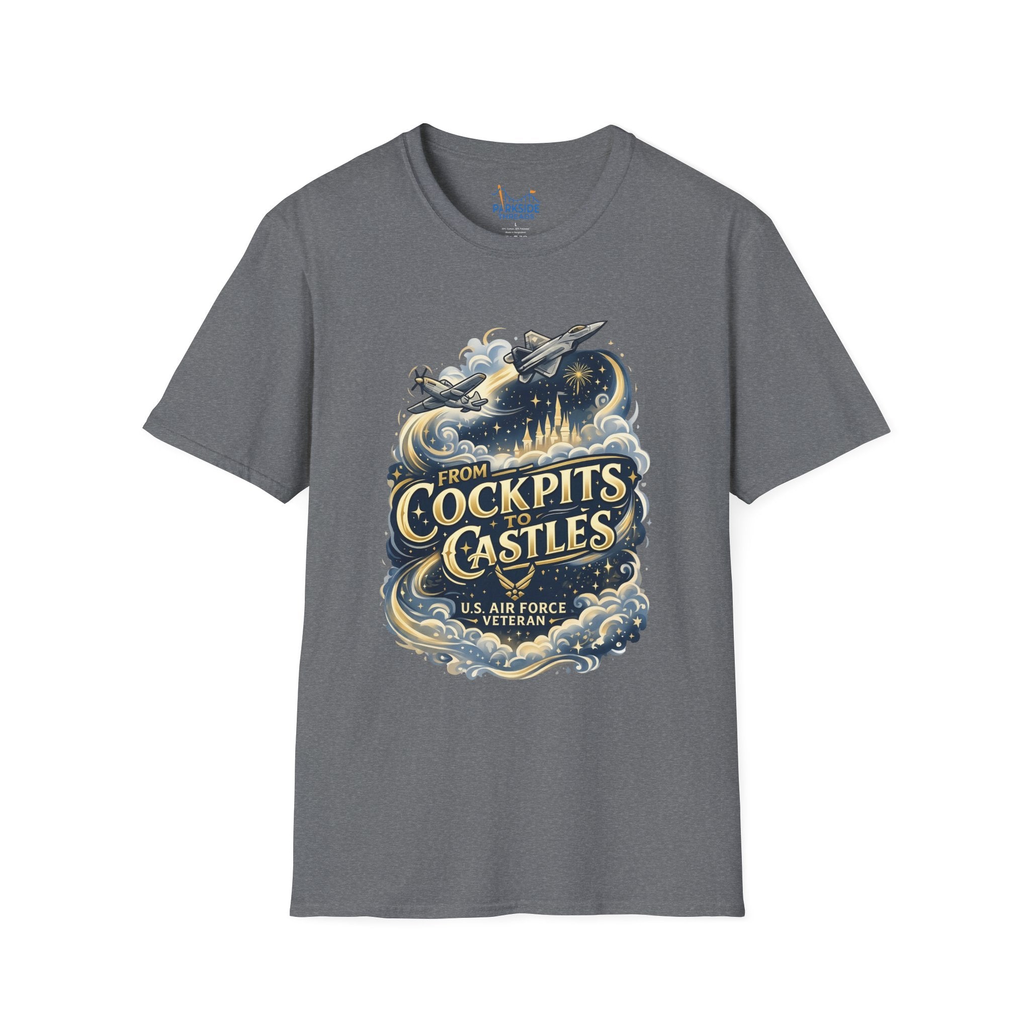 From Cockpits to Castles Air Force Veteran Theme Park T-Shirt