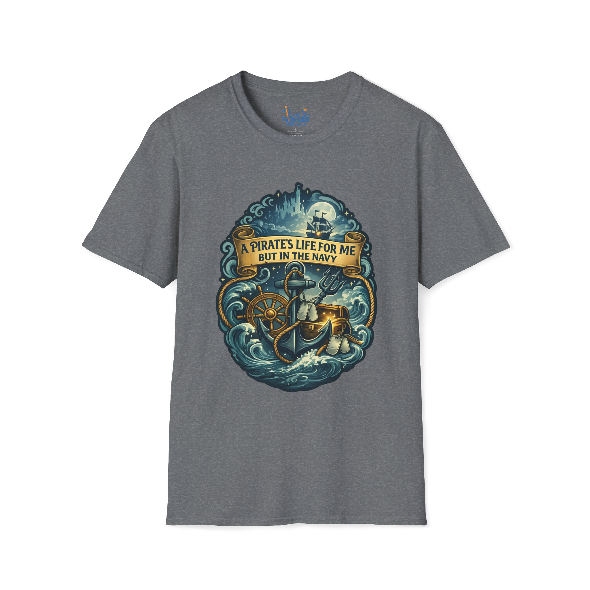 Pirate Life Navy Theme Park Shirt