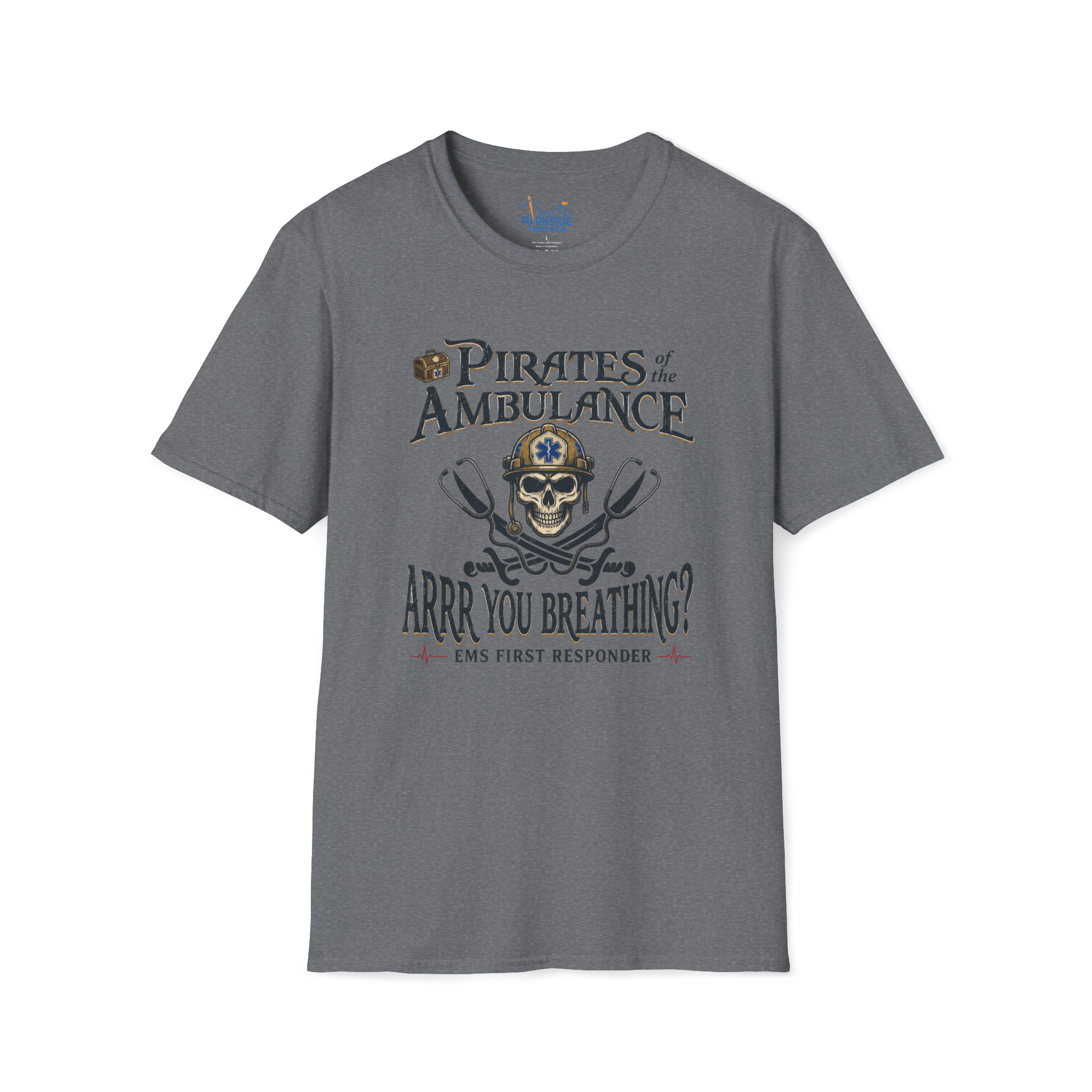 Pirates of the Ambulance EMS First Responder Pirate Medic T-Shirt