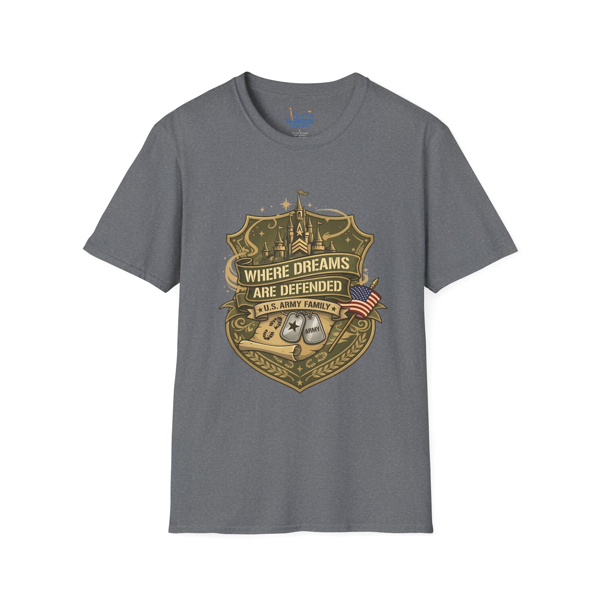 Where Dreams Are Defended Army Family Theme Park Shirt, Military Vacation Tee, Patriotic Gift