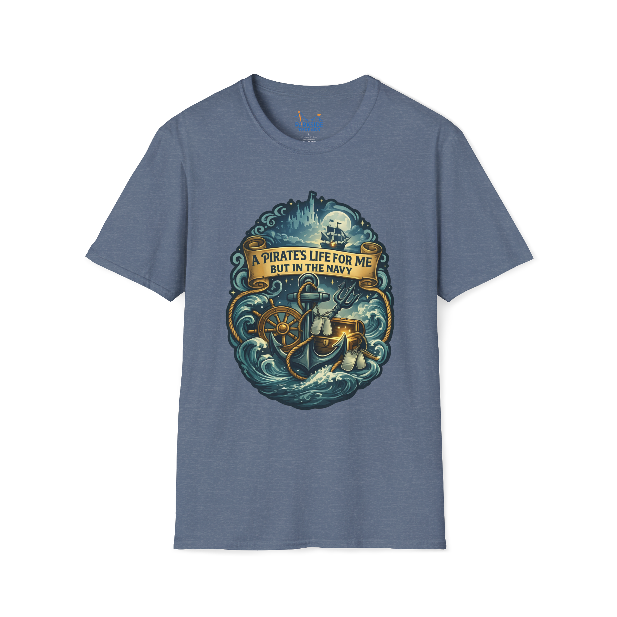 Pirate Life Navy Theme Park Shirt
