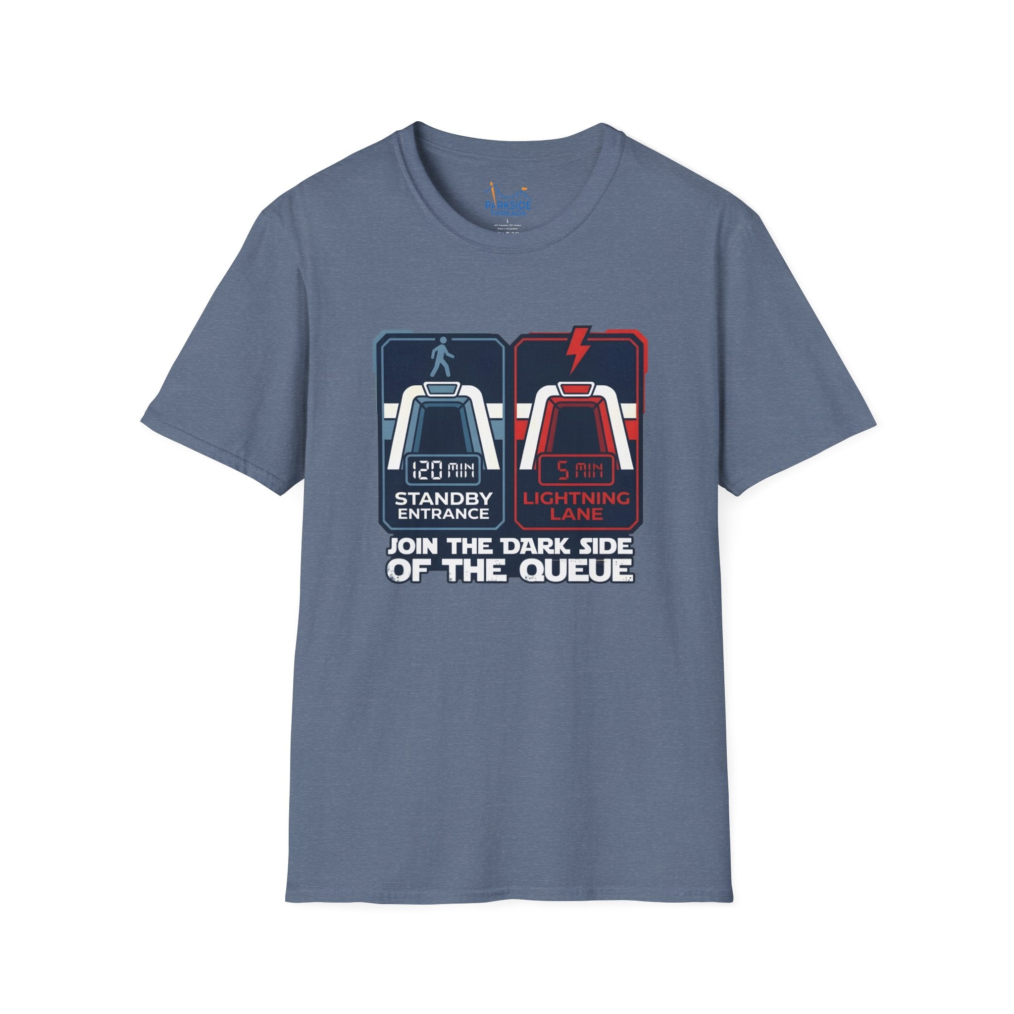 Join The Dark Side Of The Queue Park Dad Shirt – Star Wars Inspired Theme Park Tee