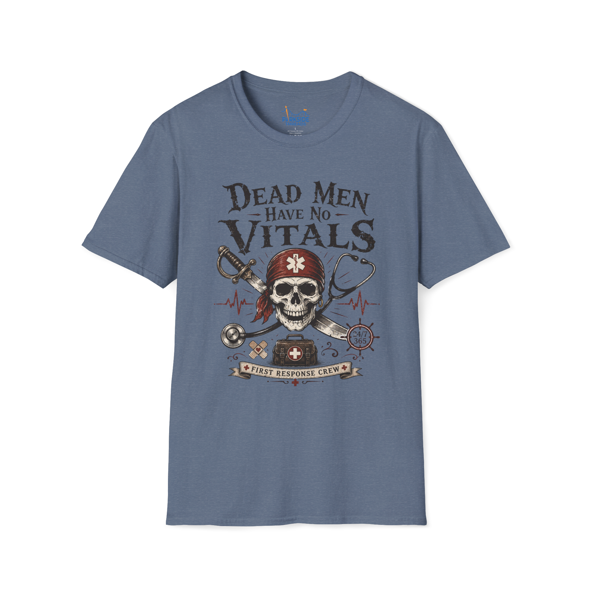 Dead Men Have No Vitals Pirate EMS First Responder T-Shirt