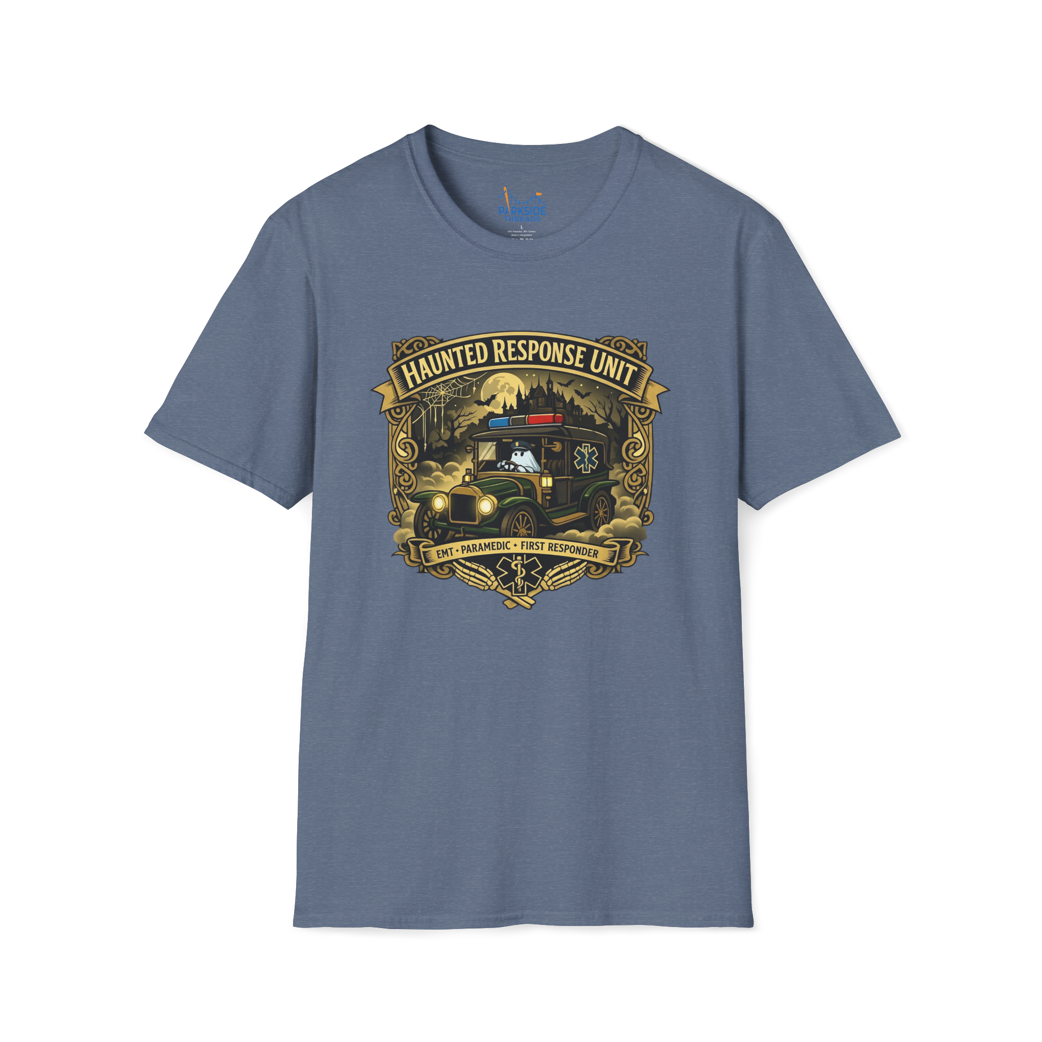 Haunted Response Unit EMS First Responder Spooky Theme Park T-Shirt