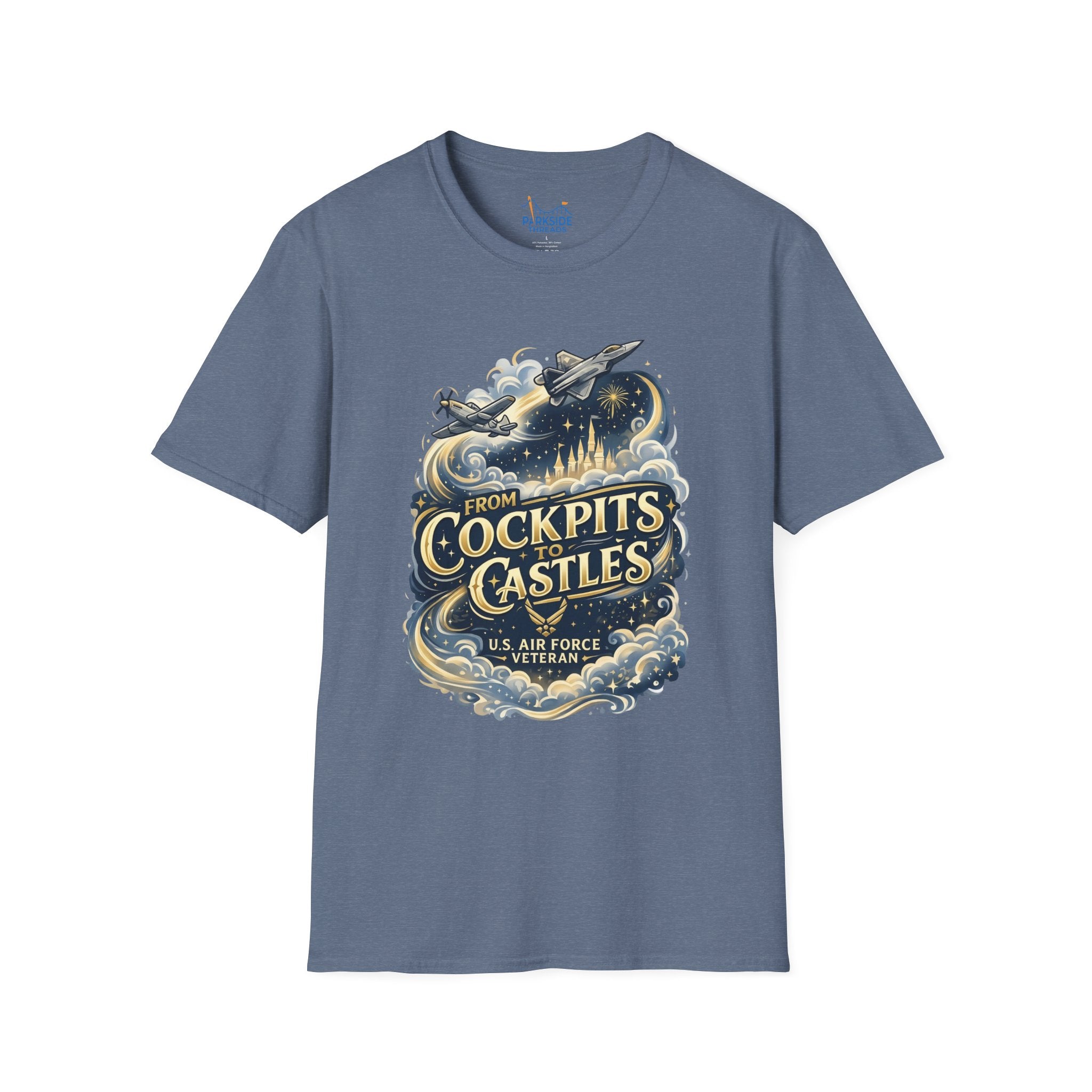 From Cockpits to Castles Air Force Veteran Theme Park T-Shirt