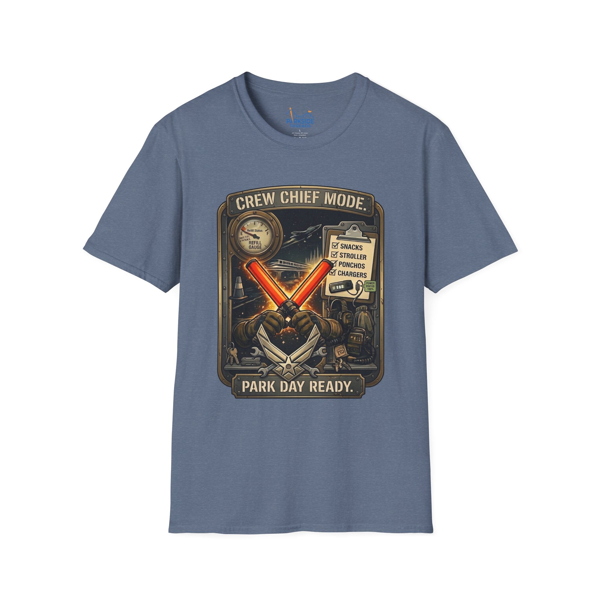 Crew Chief Mode Park Day Ready Air Force Dad T-Shirt