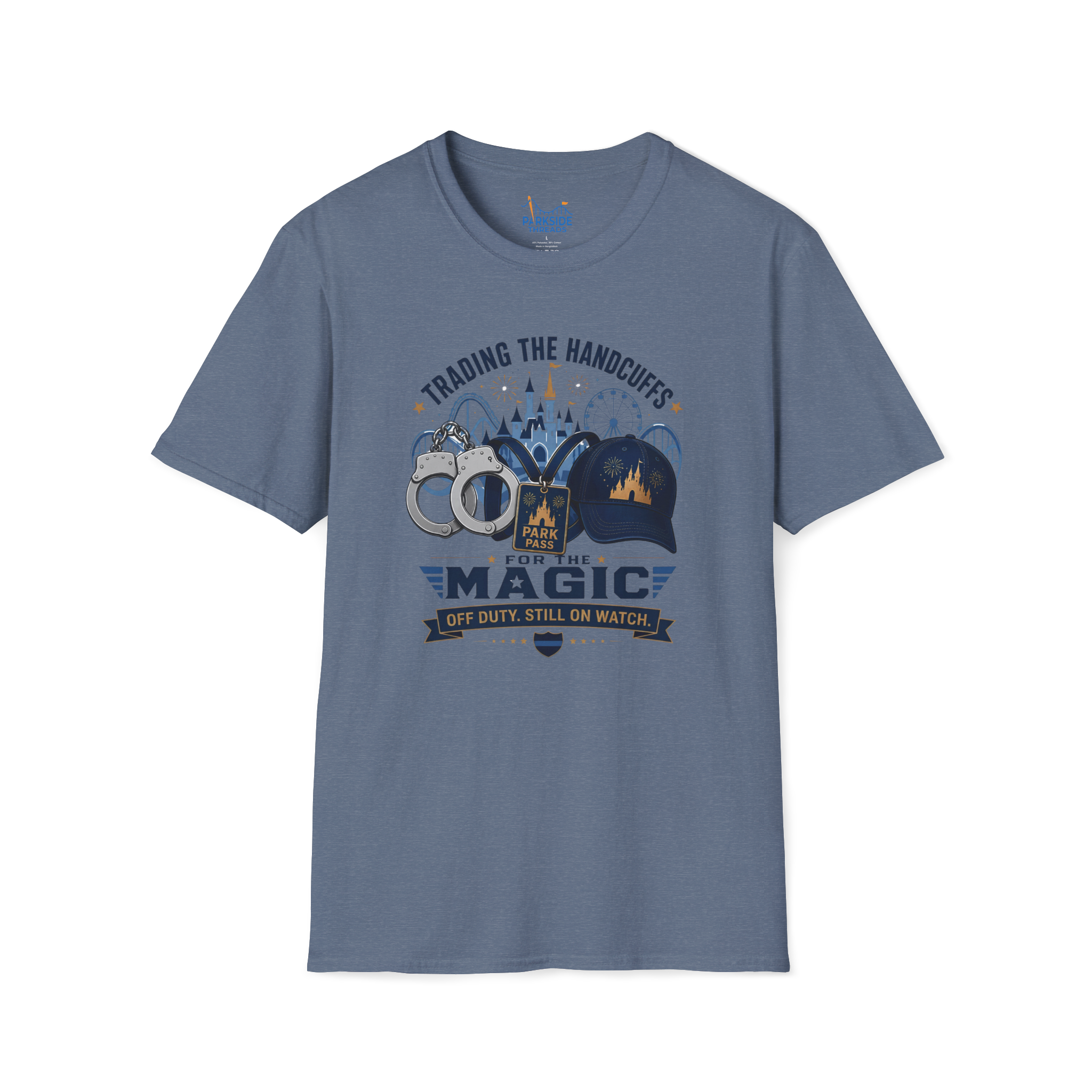 Trading the Handcuffs For Magic Police Officer Theme Park Shirt, Off Duty Cop Vacation Tee, Law Enforcement Gift