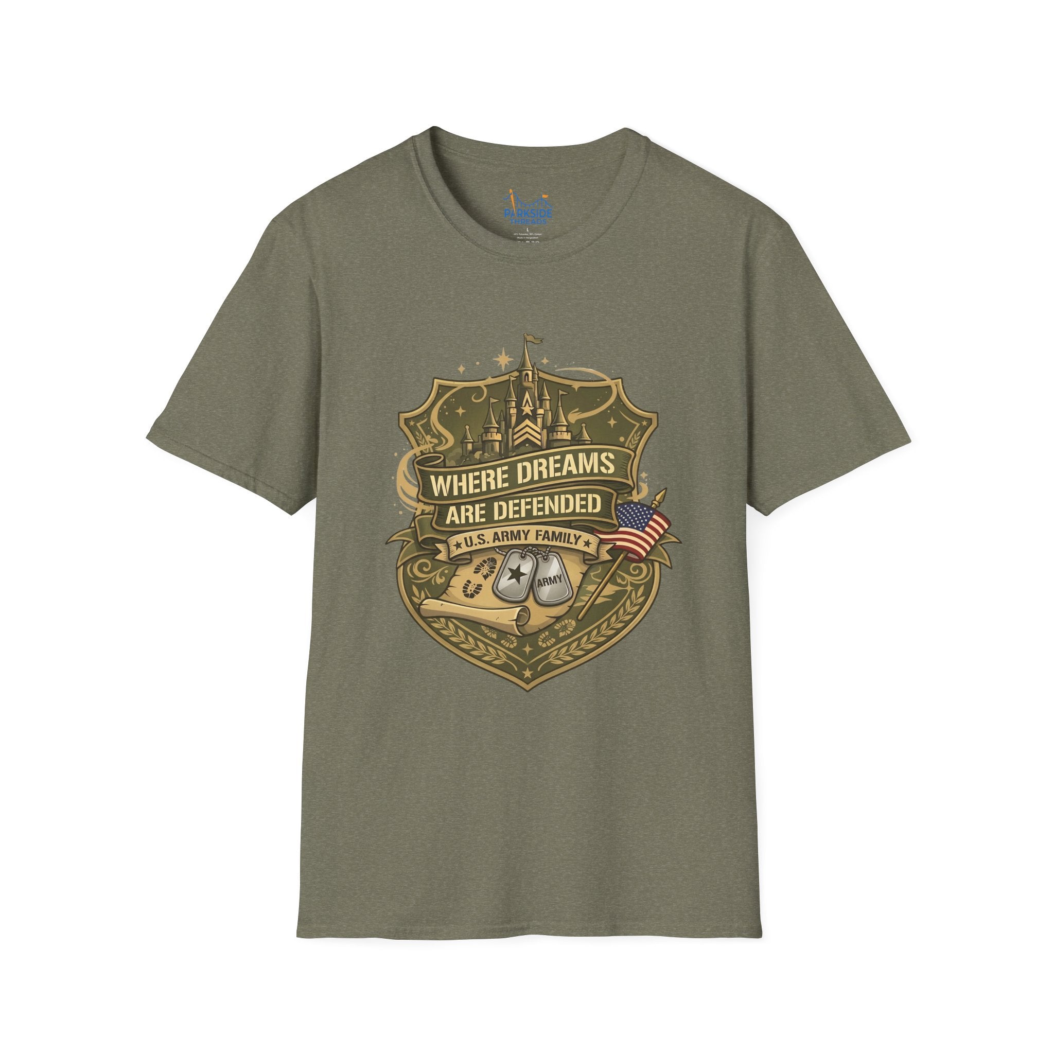 Where Dreams Are Defended Army Family Theme Park Shirt, Military Vacation Tee, Patriotic Gift