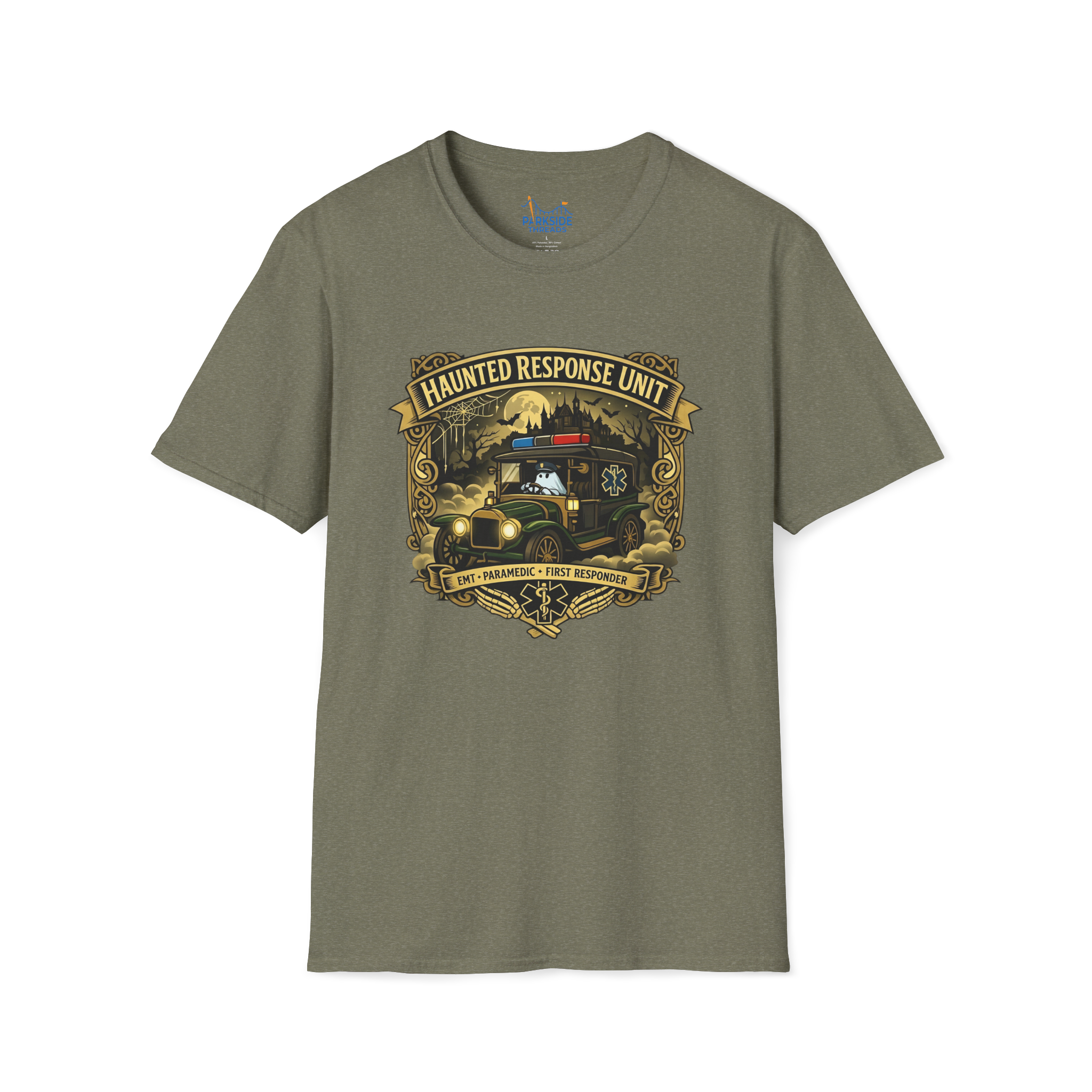 Haunted Response Unit EMS First Responder Spooky Theme Park T-Shirt