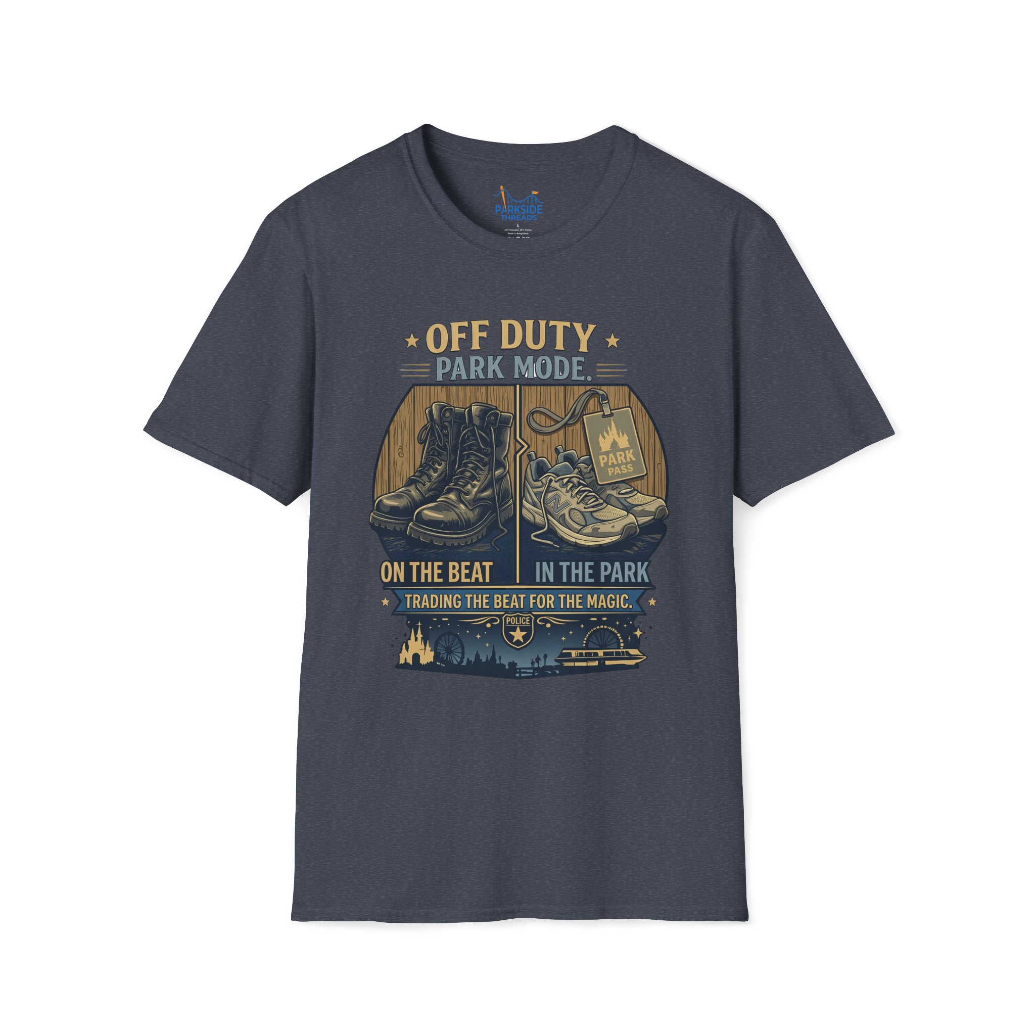 Off Duty Park Mode Police Officer Theme Park Shirt, Law Enforcement Vacation Tee, Cop Gift