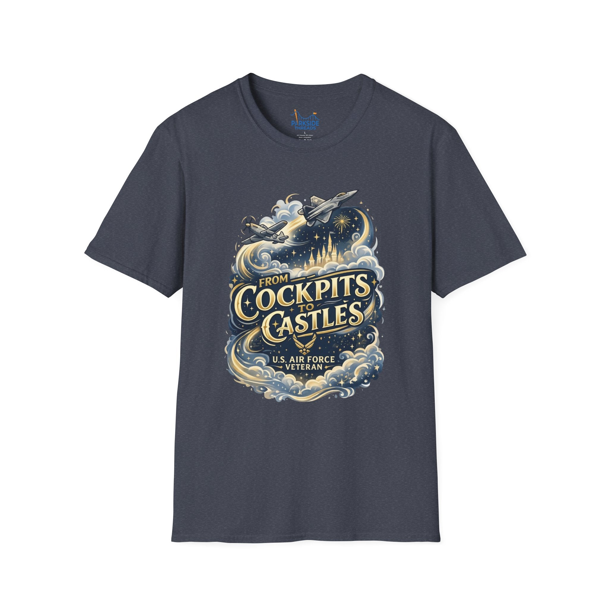 From Cockpits to Castles Air Force Veteran Theme Park T-Shirt