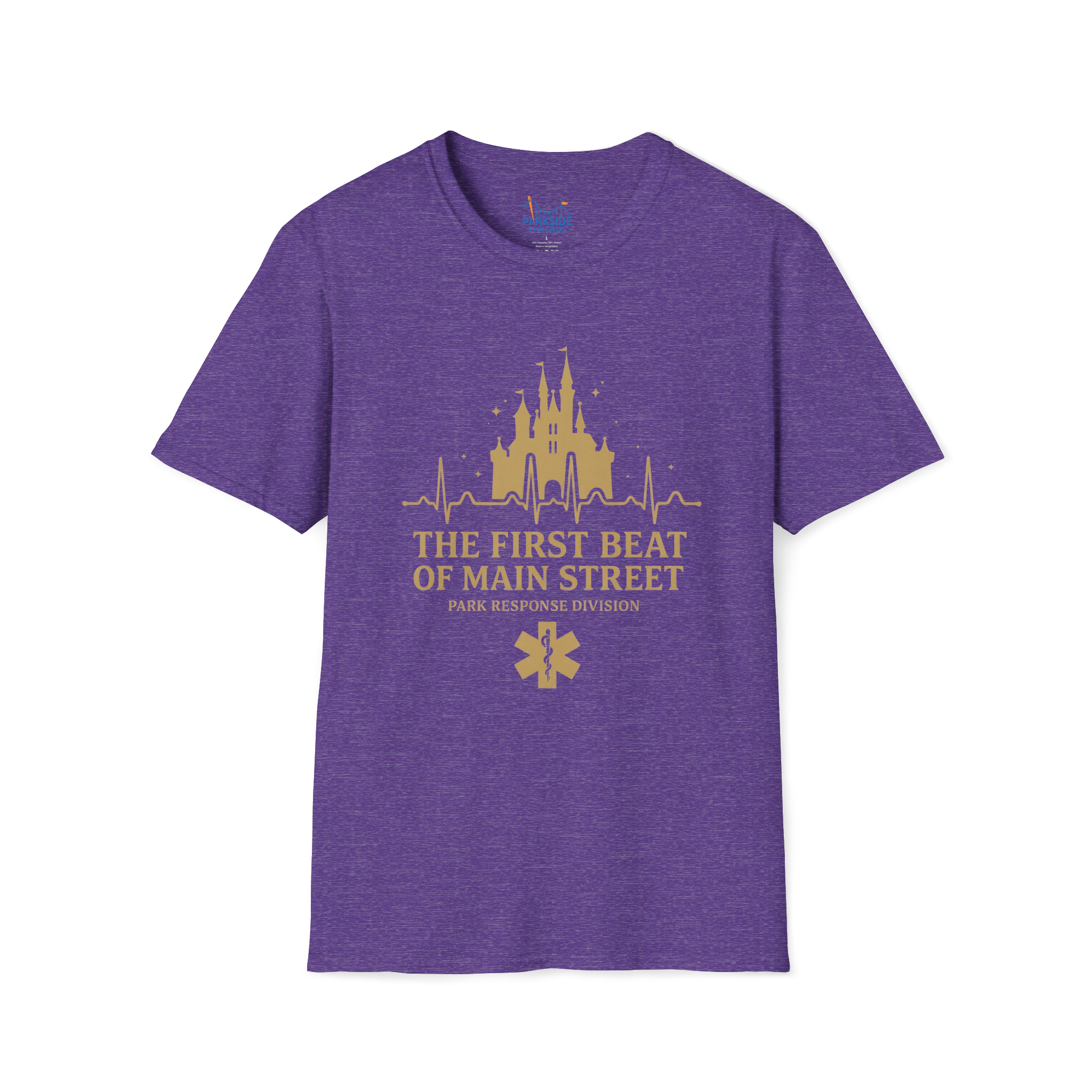 The First Beat of Main Street EMS First Responder Theme Park T-Shirt