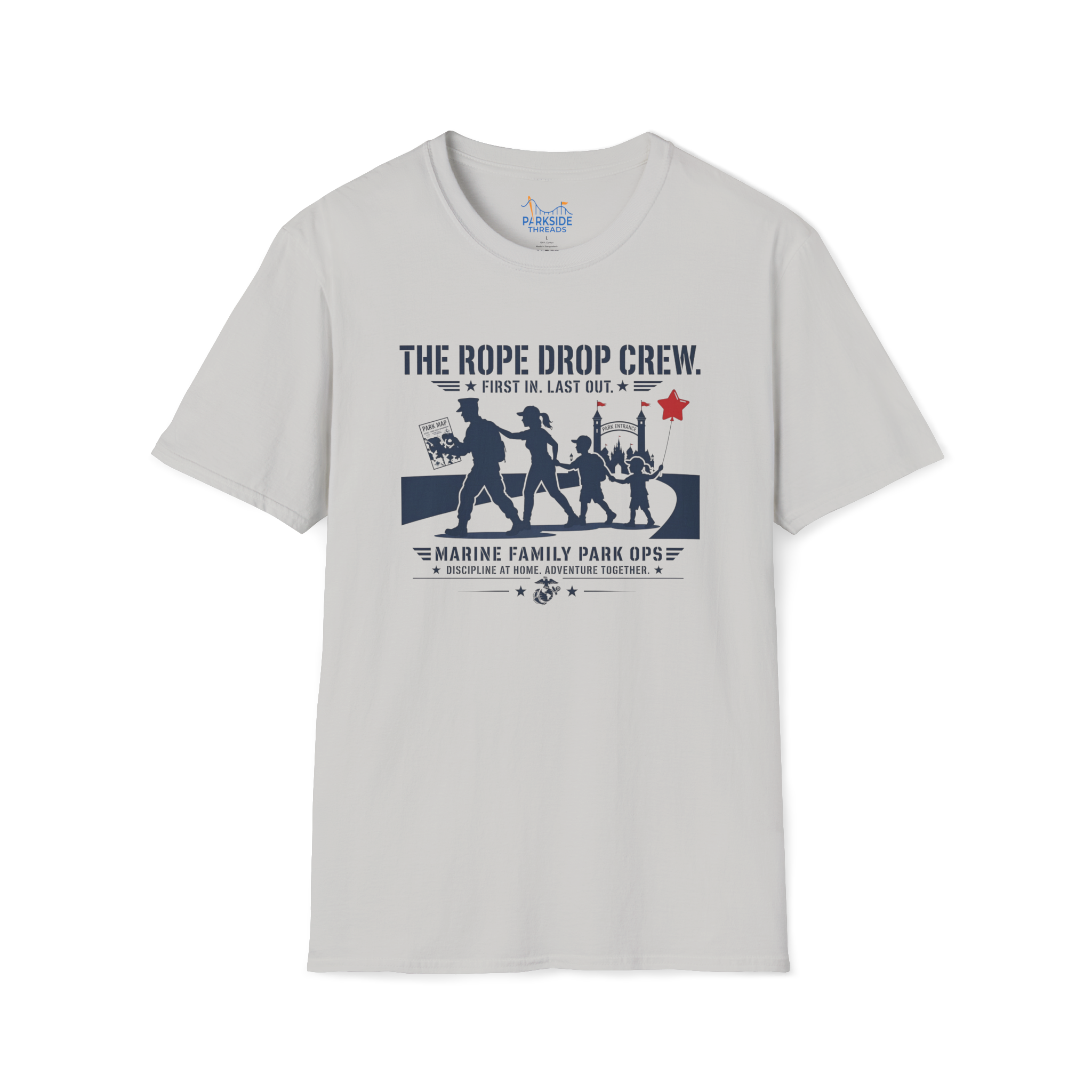 The Rope Drop Crew Marine Family Shirt