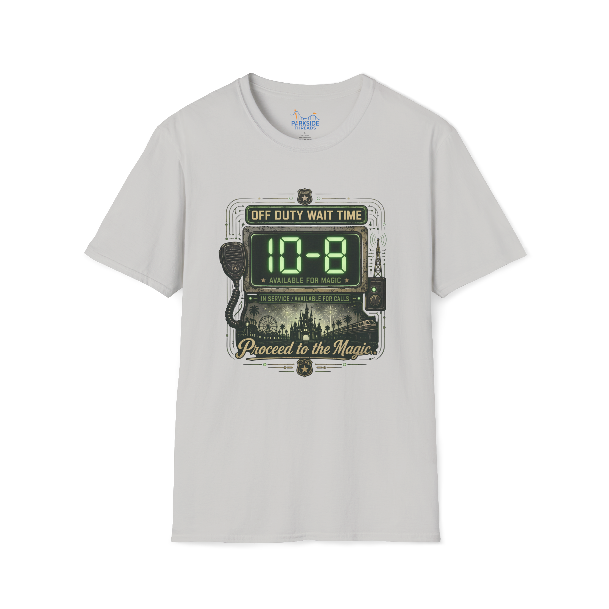 10-8 Available For Magic Police Officer Theme Park Shirt, Law Enforcement Vacation Tee, Off Duty Cop Gift