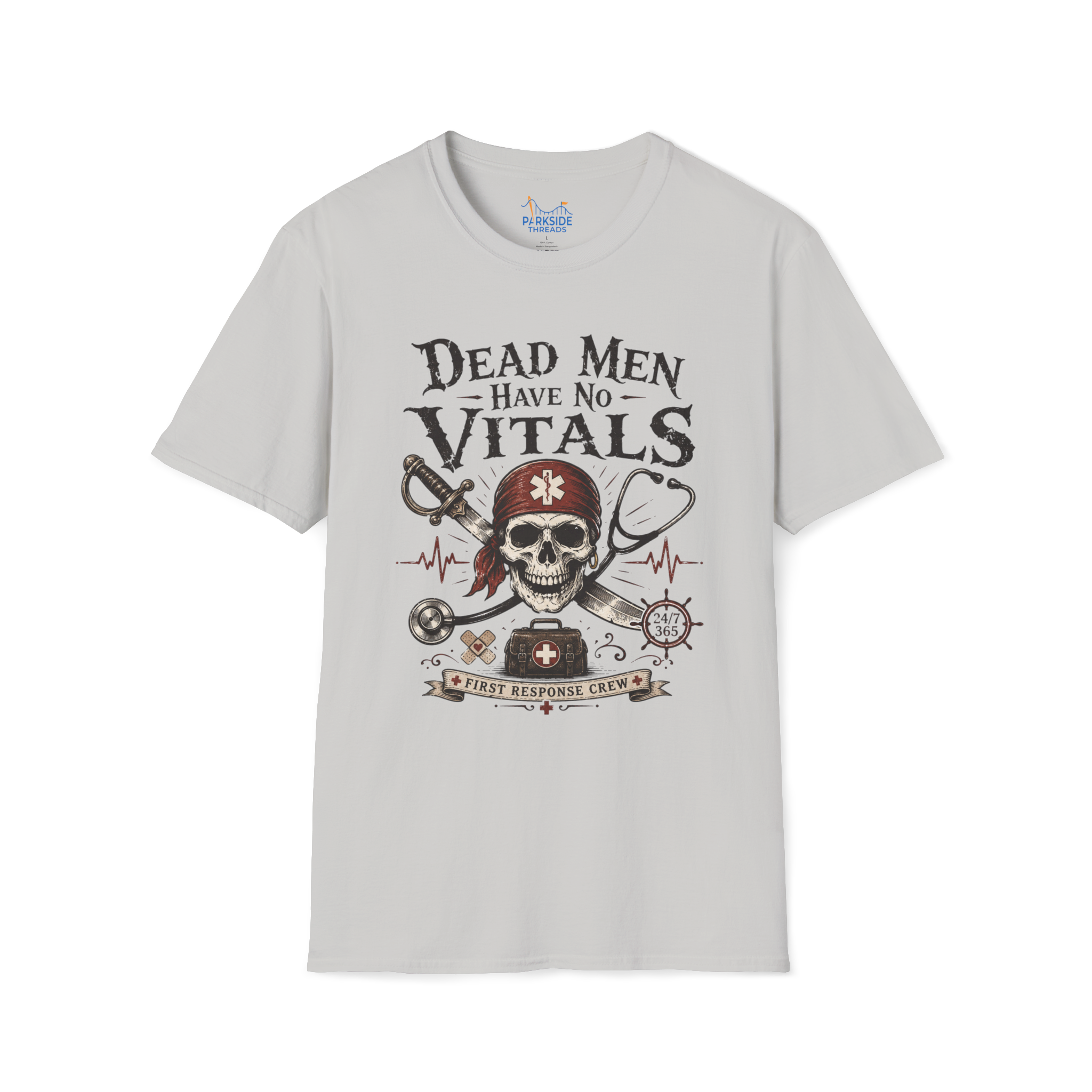 Dead Men Have No Vitals Pirate EMS First Responder T-Shirt