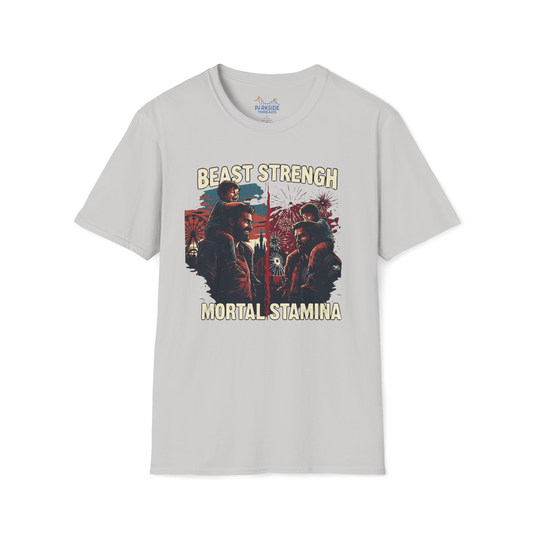 Beast Strength, Mortal Stamina Park Dad Shirt | Rope Drop to Fireworks Tee