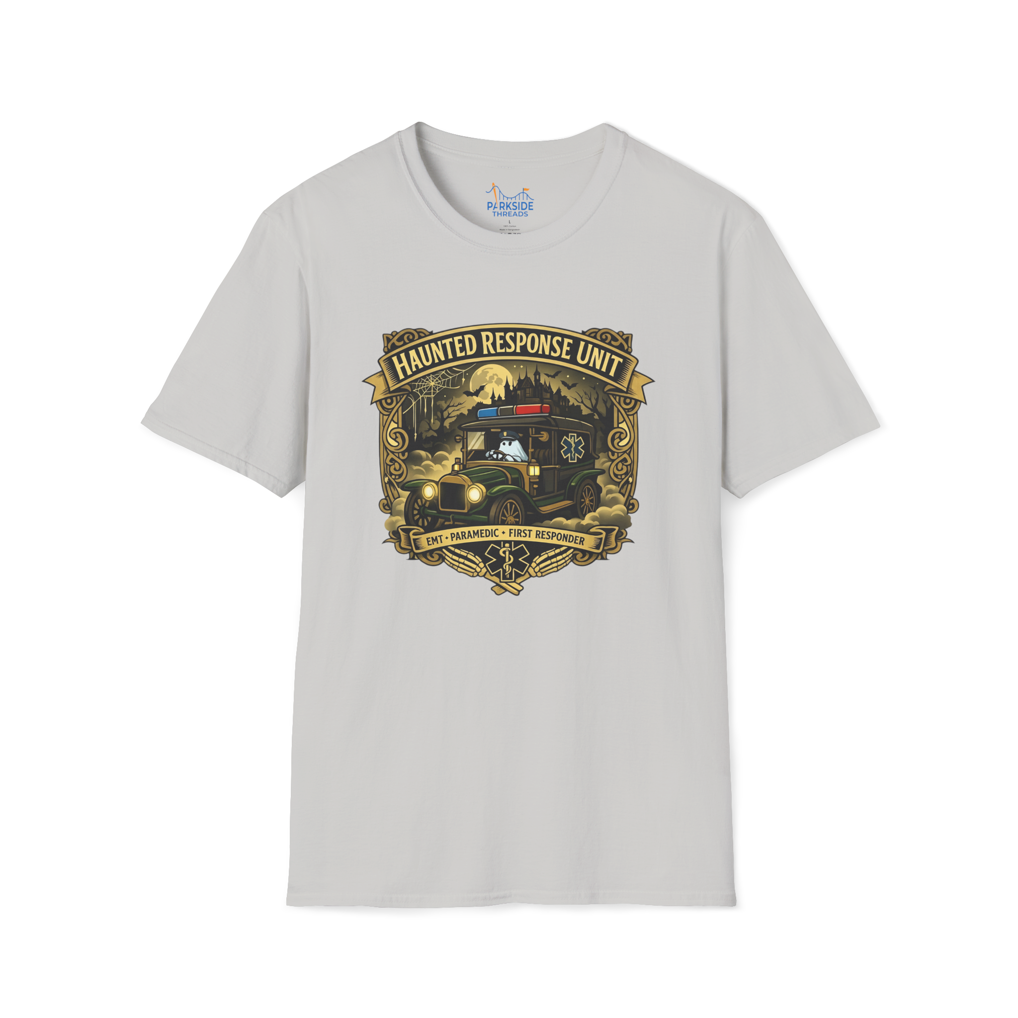 Haunted Response Unit EMS First Responder Spooky Theme Park T-Shirt