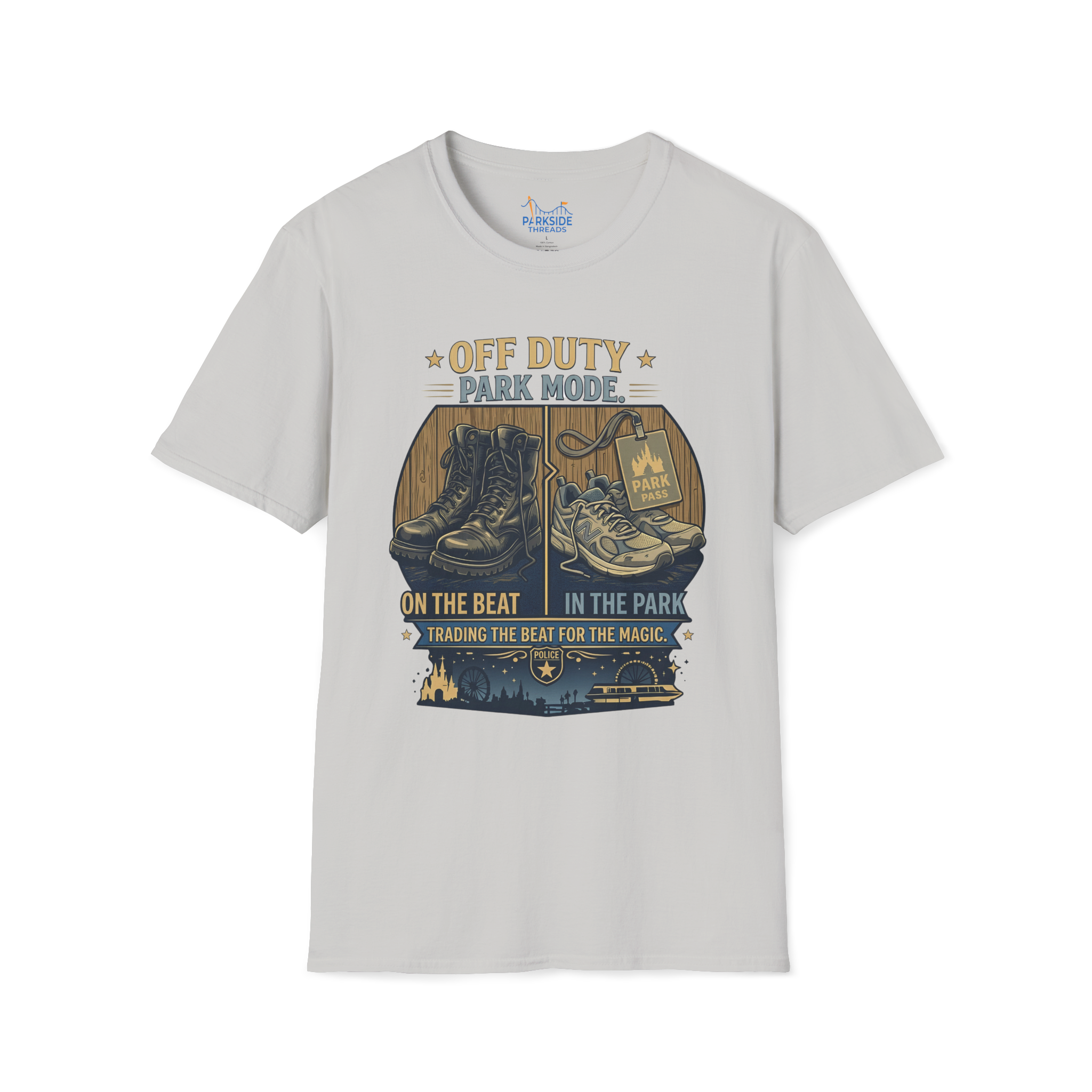 Off Duty Park Mode Police Officer Theme Park Shirt, Law Enforcement Vacation Tee, Cop Gift