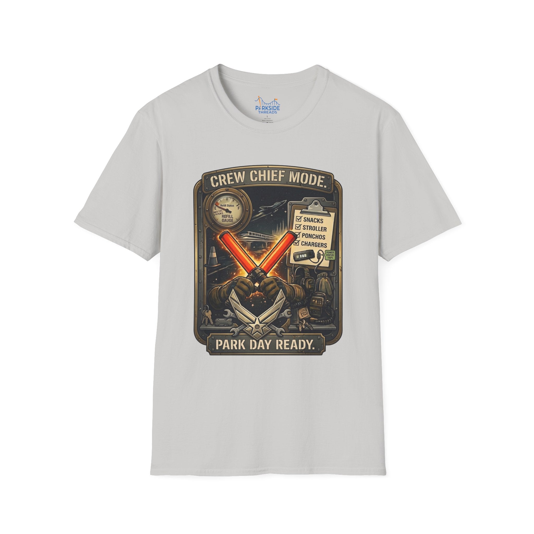 Crew Chief Mode Park Day Ready Air Force Dad T-Shirt