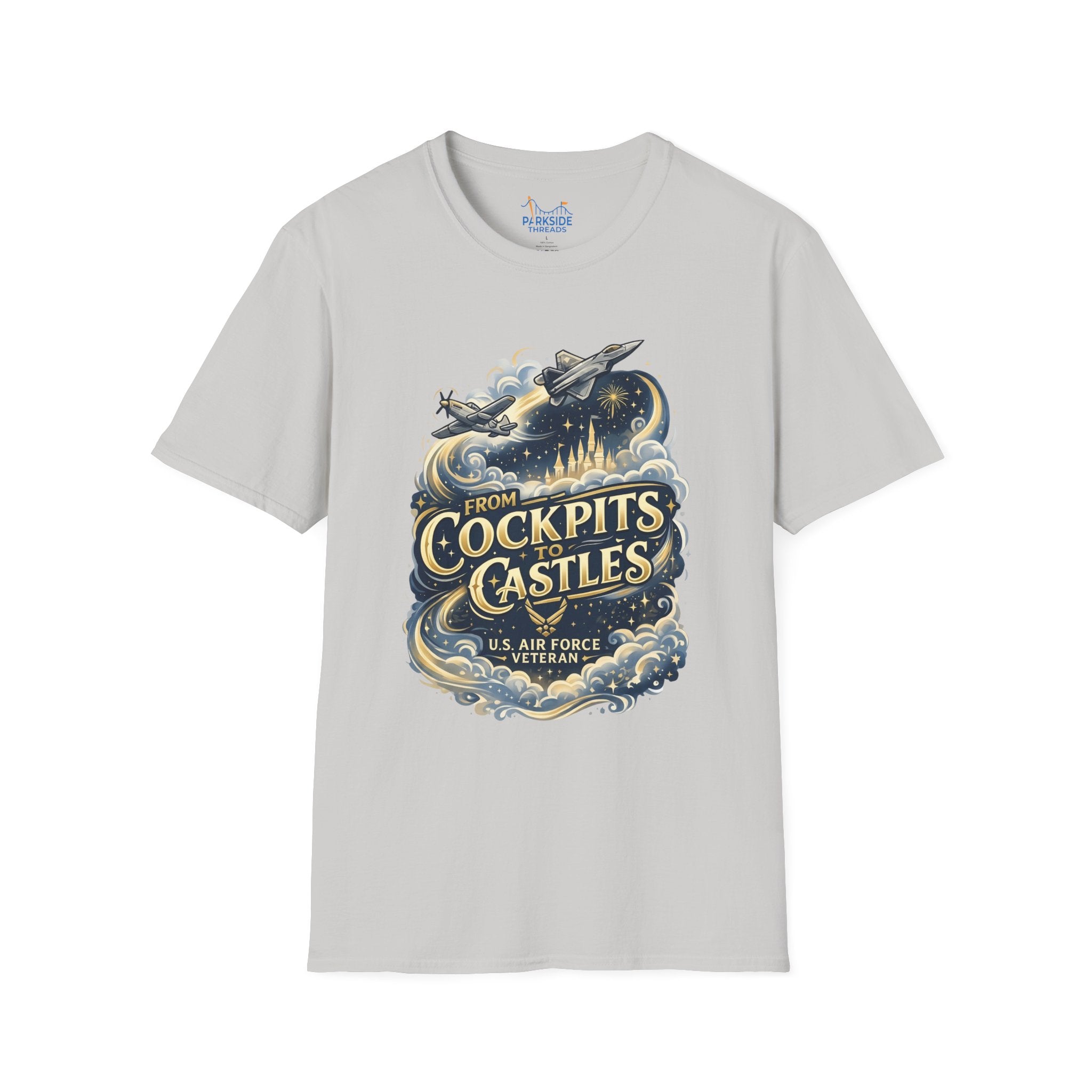 From Cockpits to Castles Air Force Veteran Theme Park T-Shirt