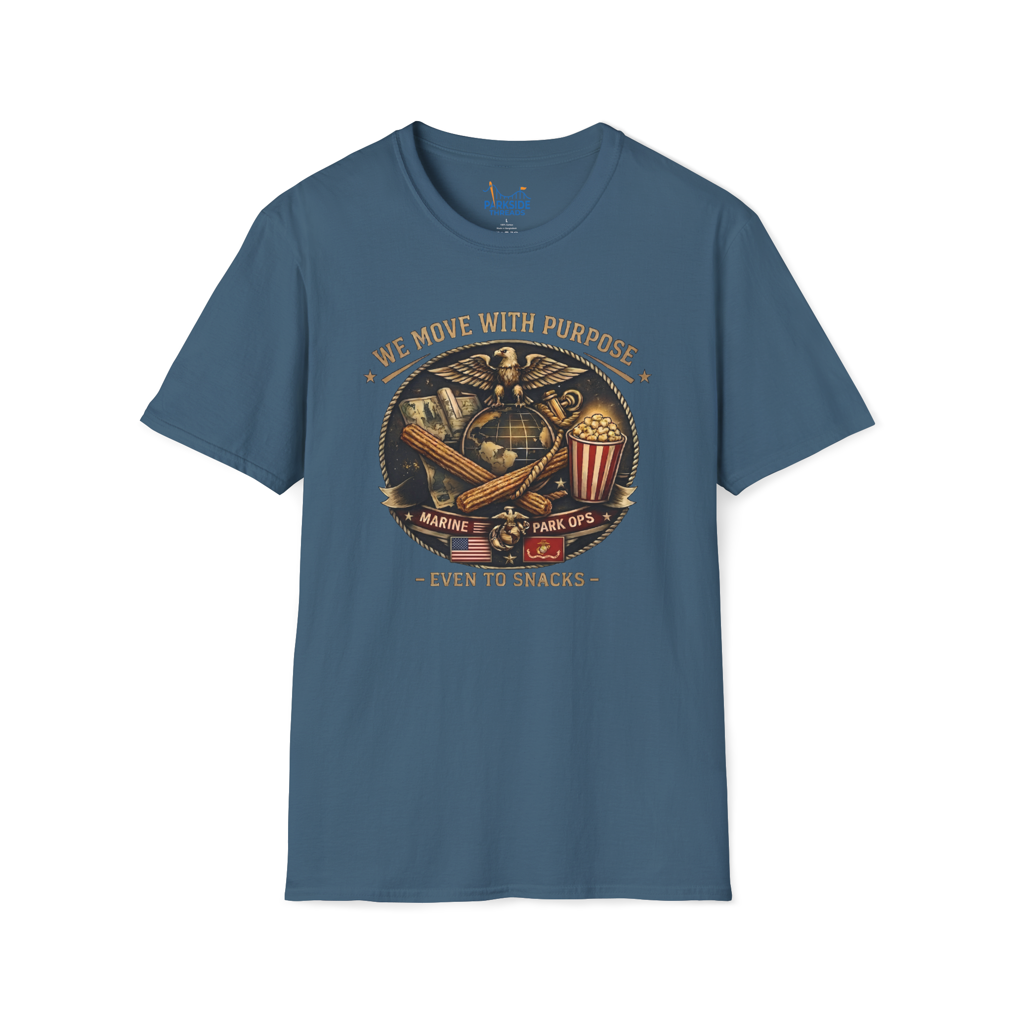 We Move With Purpose Marine Snack Shirt