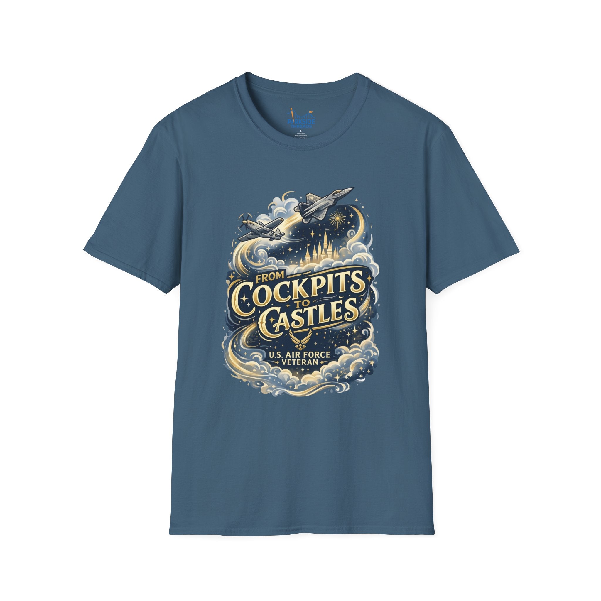 From Cockpits to Castles Air Force Veteran Theme Park T-Shirt