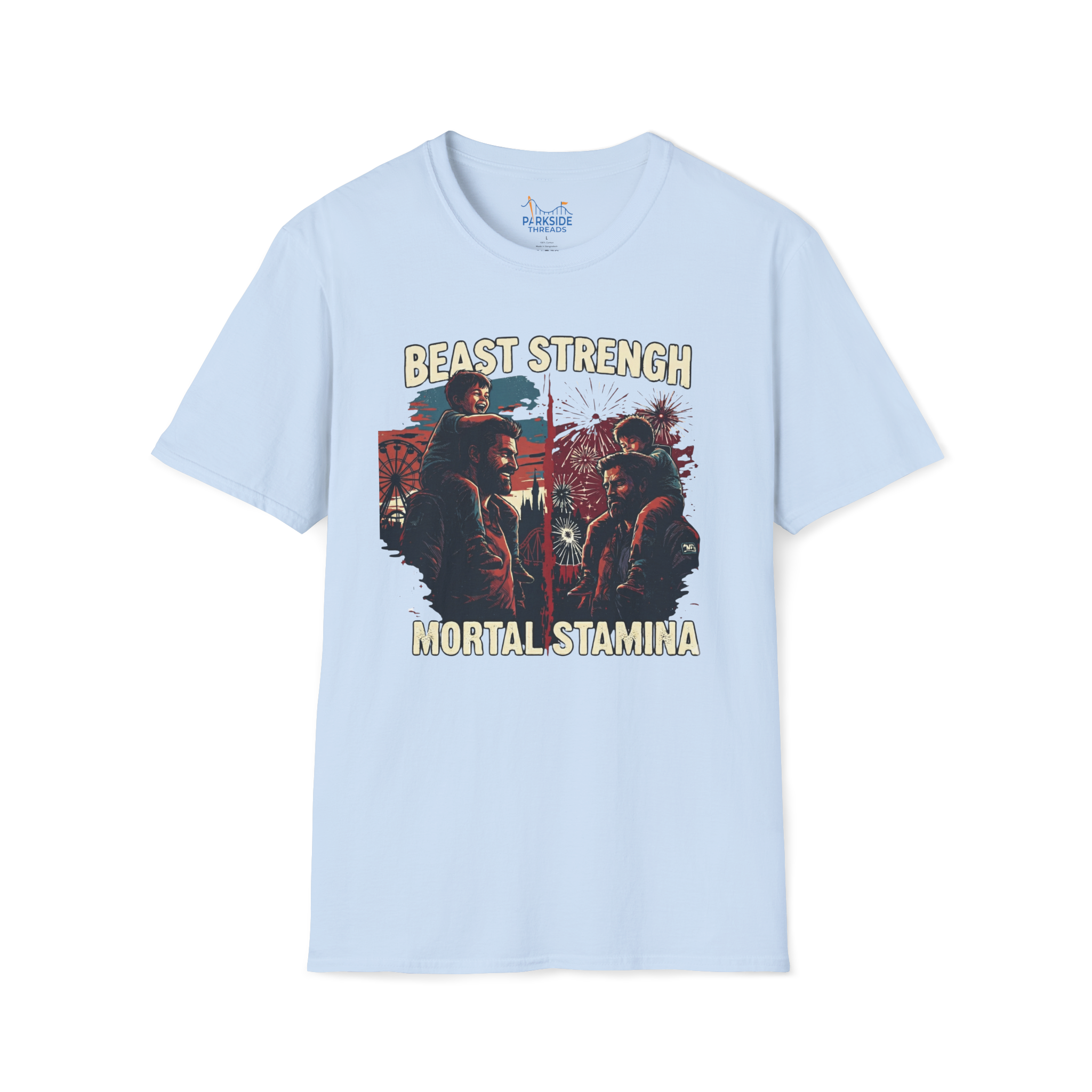 Beast Strength, Mortal Stamina Park Dad Shirt | Rope Drop to Fireworks Tee