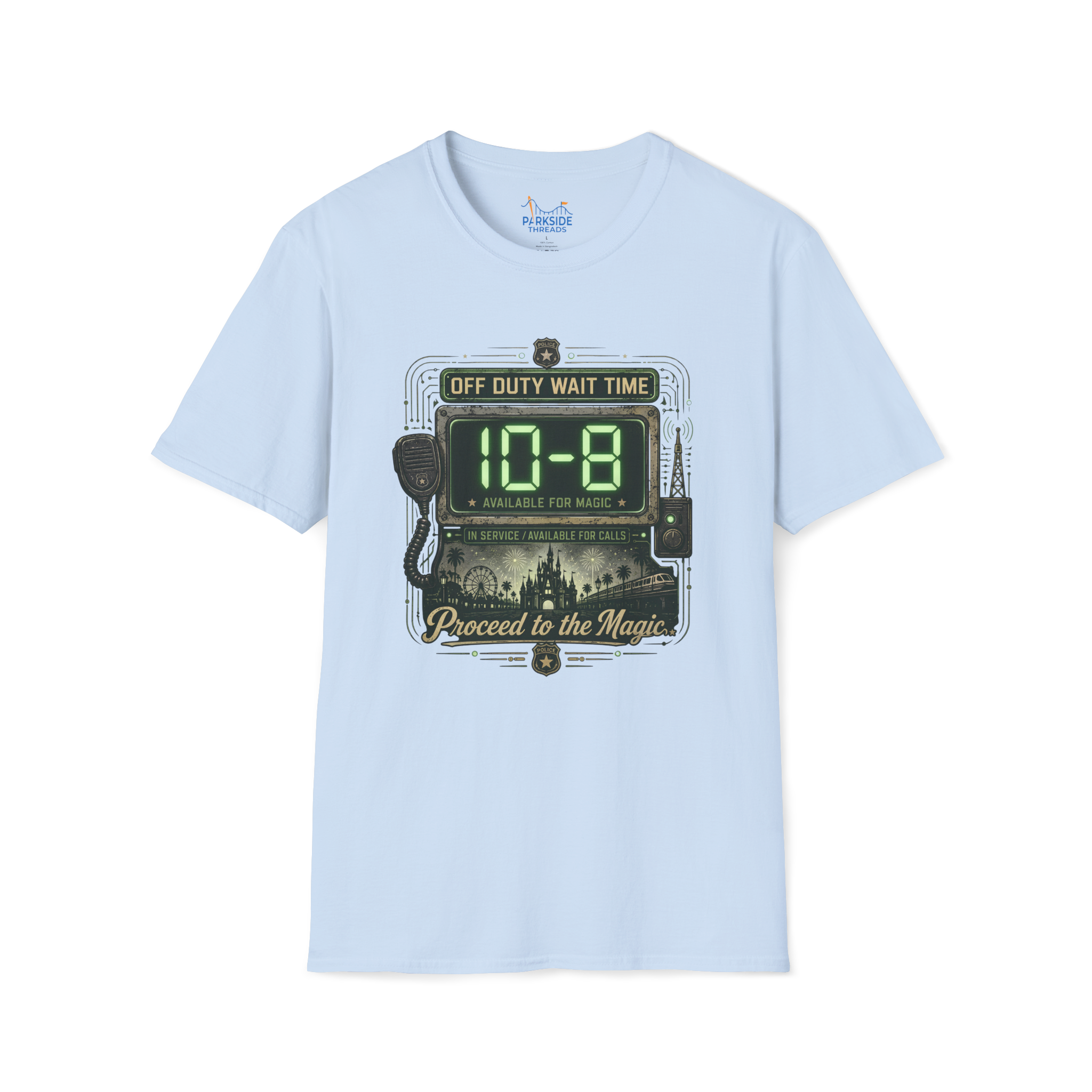 10-8 Available For Magic Police Officer Theme Park Shirt, Law Enforcement Vacation Tee, Off Duty Cop Gift
