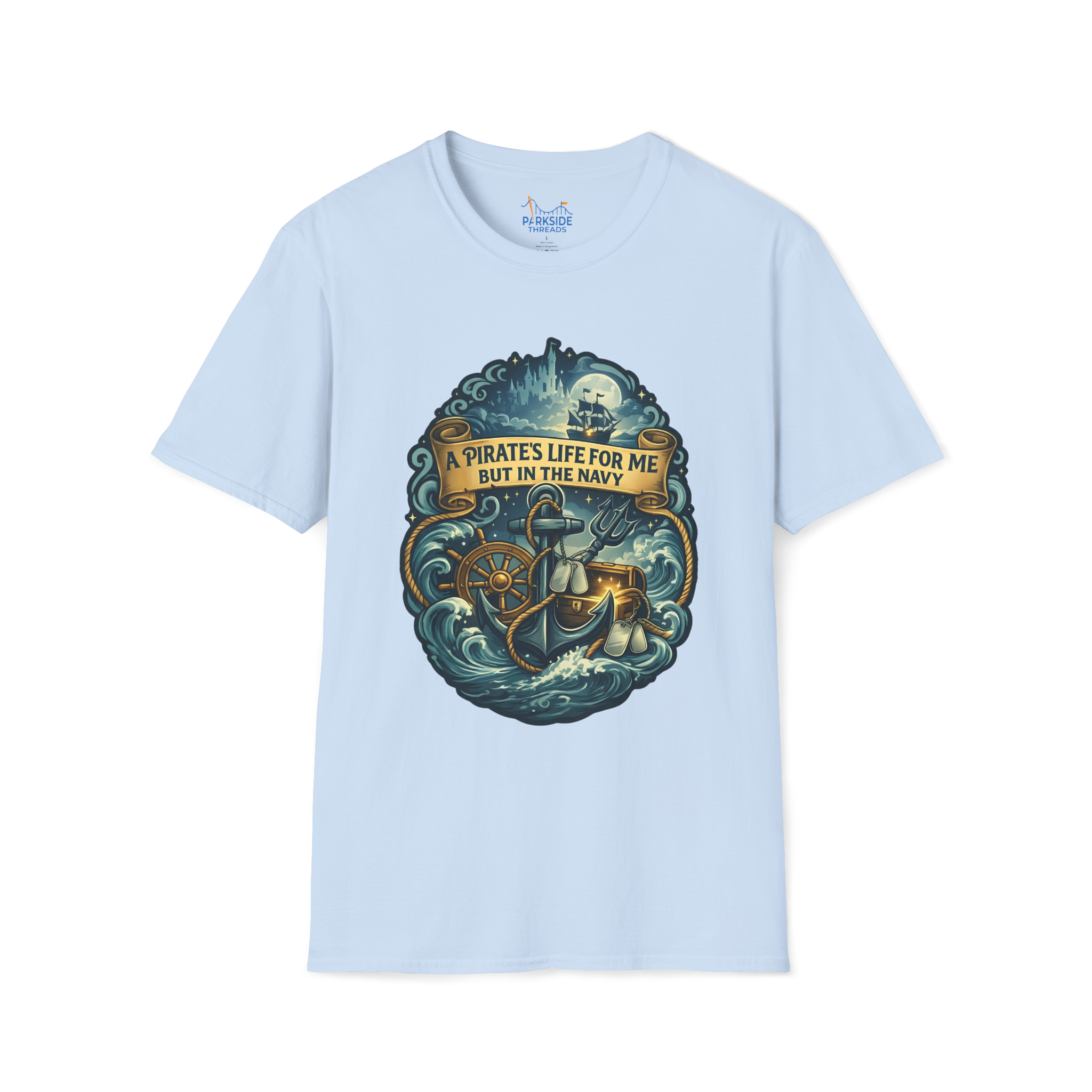 Pirate Life Navy Theme Park Shirt