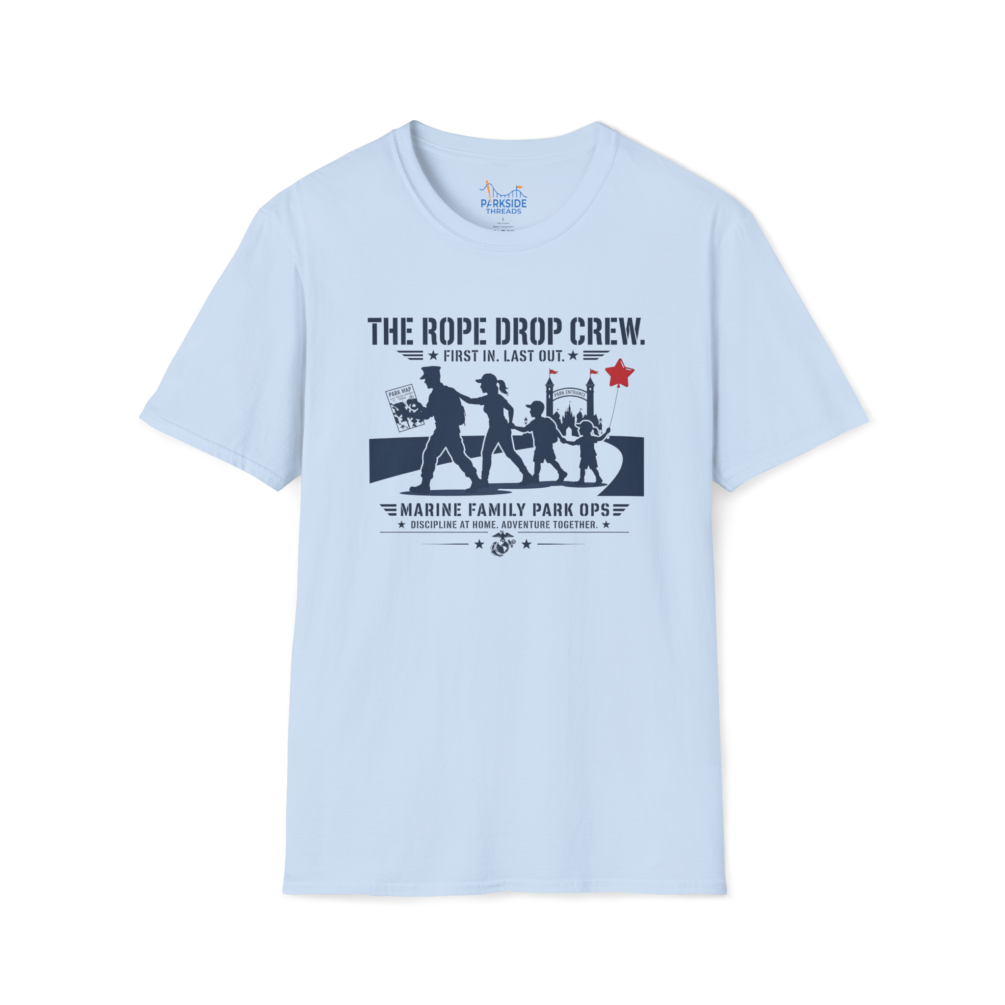 The Rope Drop Crew Marine Family Shirt
