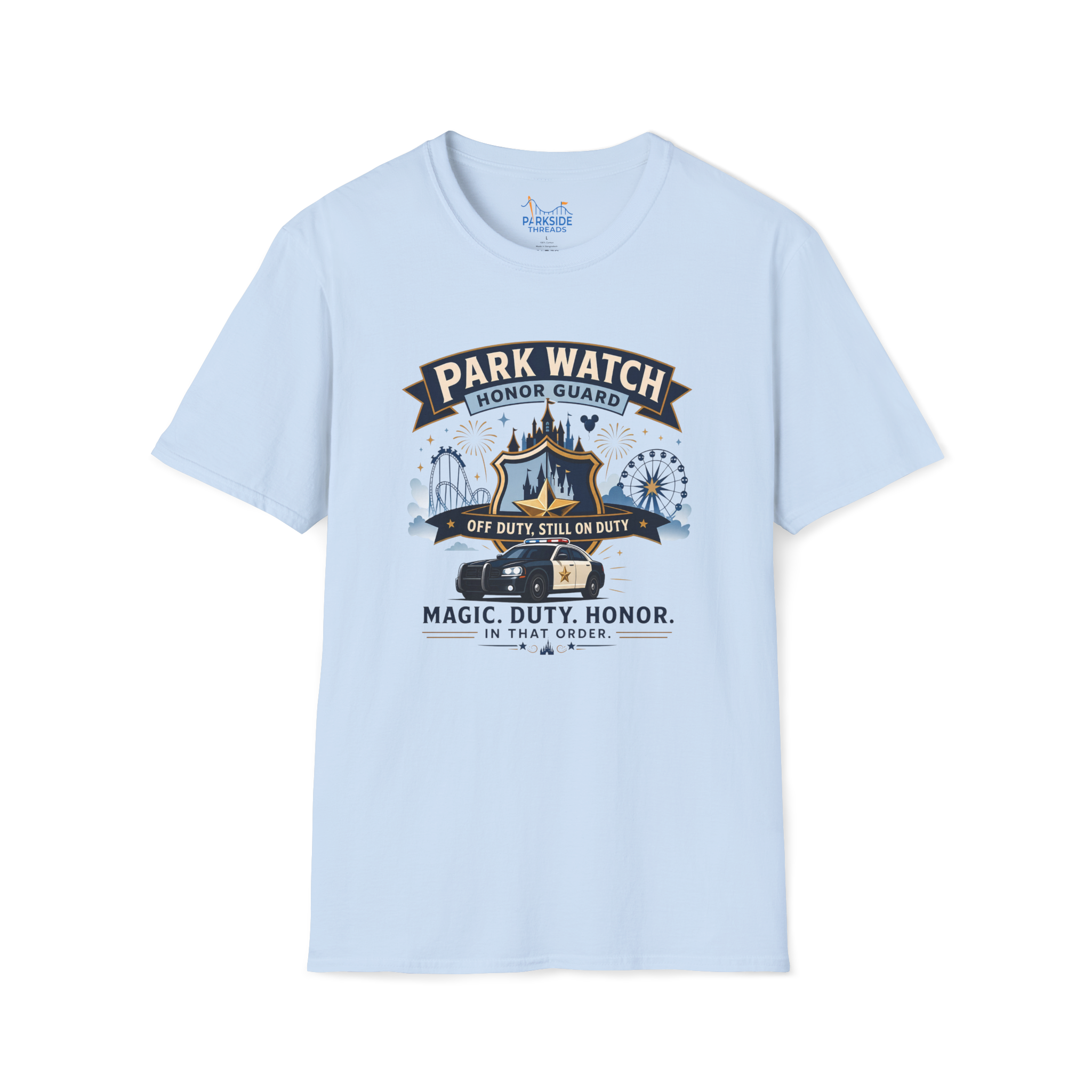 Park Watch Honor Guard Police Officer Theme Park Shirt, Off Duty Cop Vacation Tee, Law Enforcement Gift