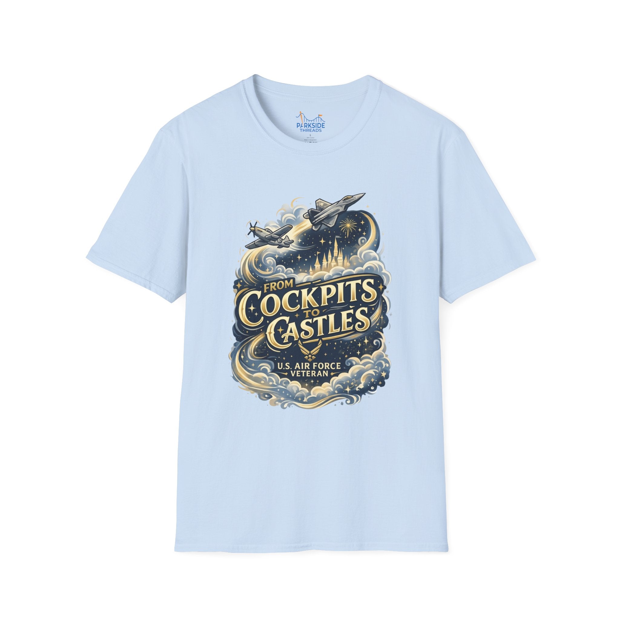 From Cockpits to Castles Air Force Veteran Theme Park T-Shirt