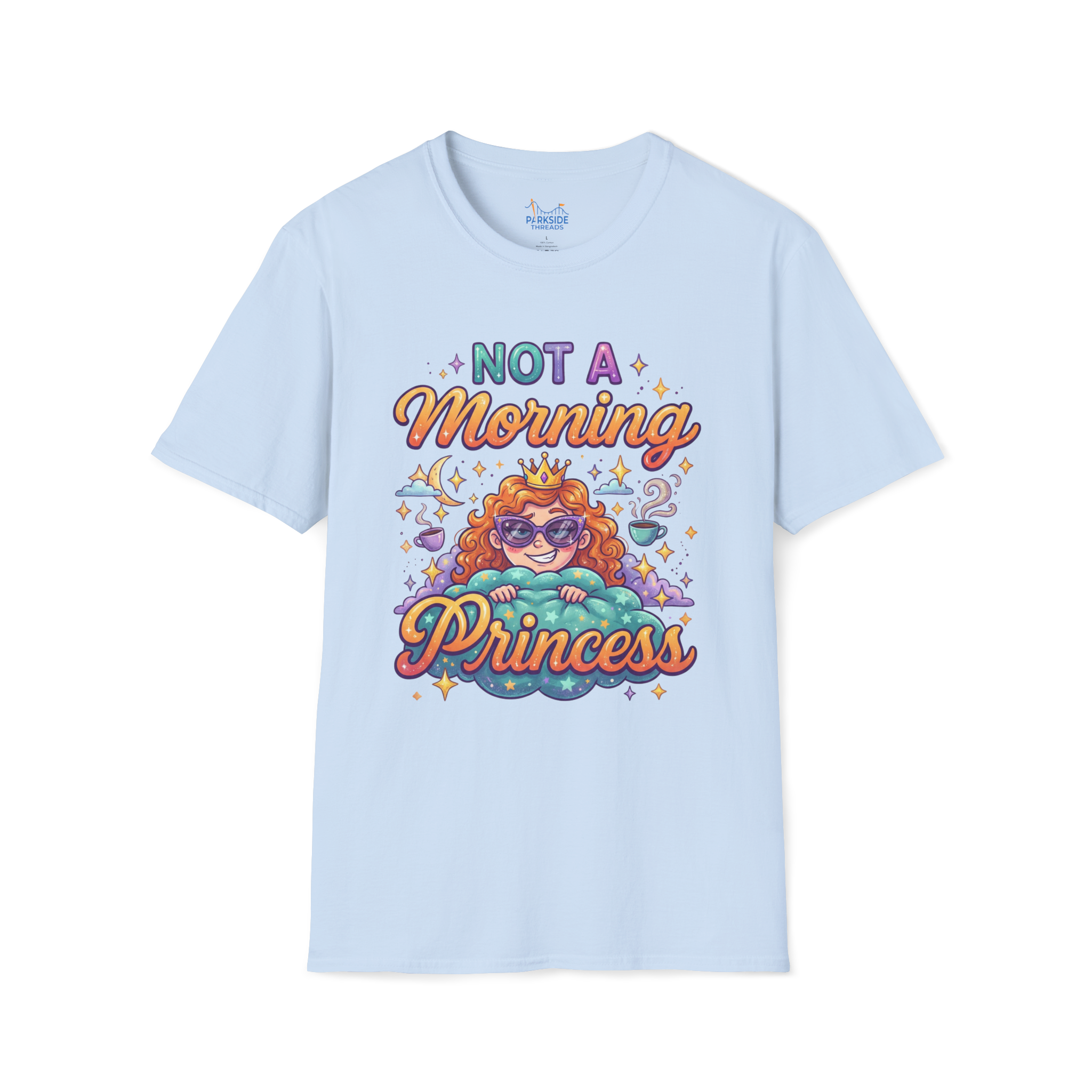 Not a Morning Princess Tee – Park Moms Run on Coffee