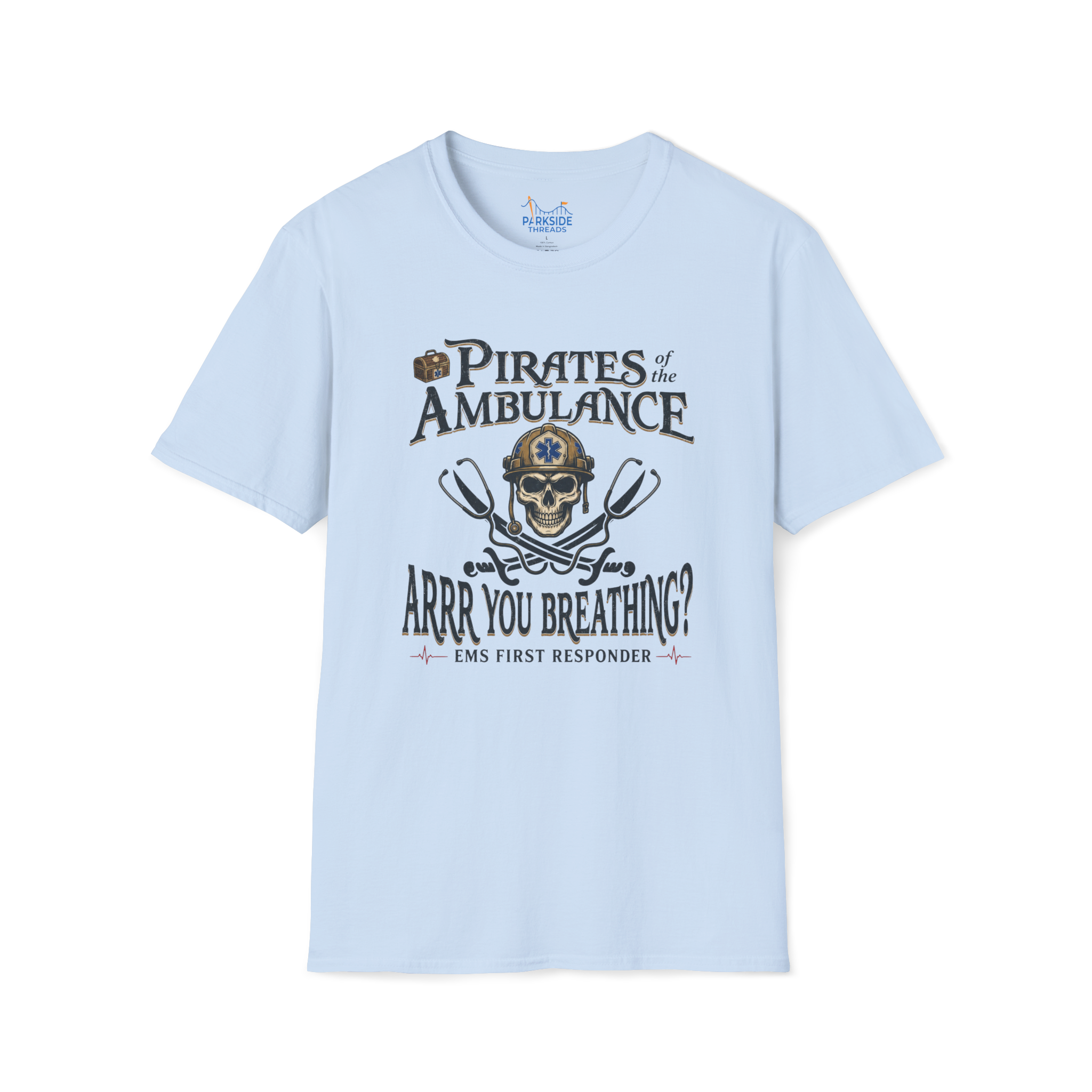 Pirates of the Ambulance EMS First Responder Pirate Medic T-Shirt