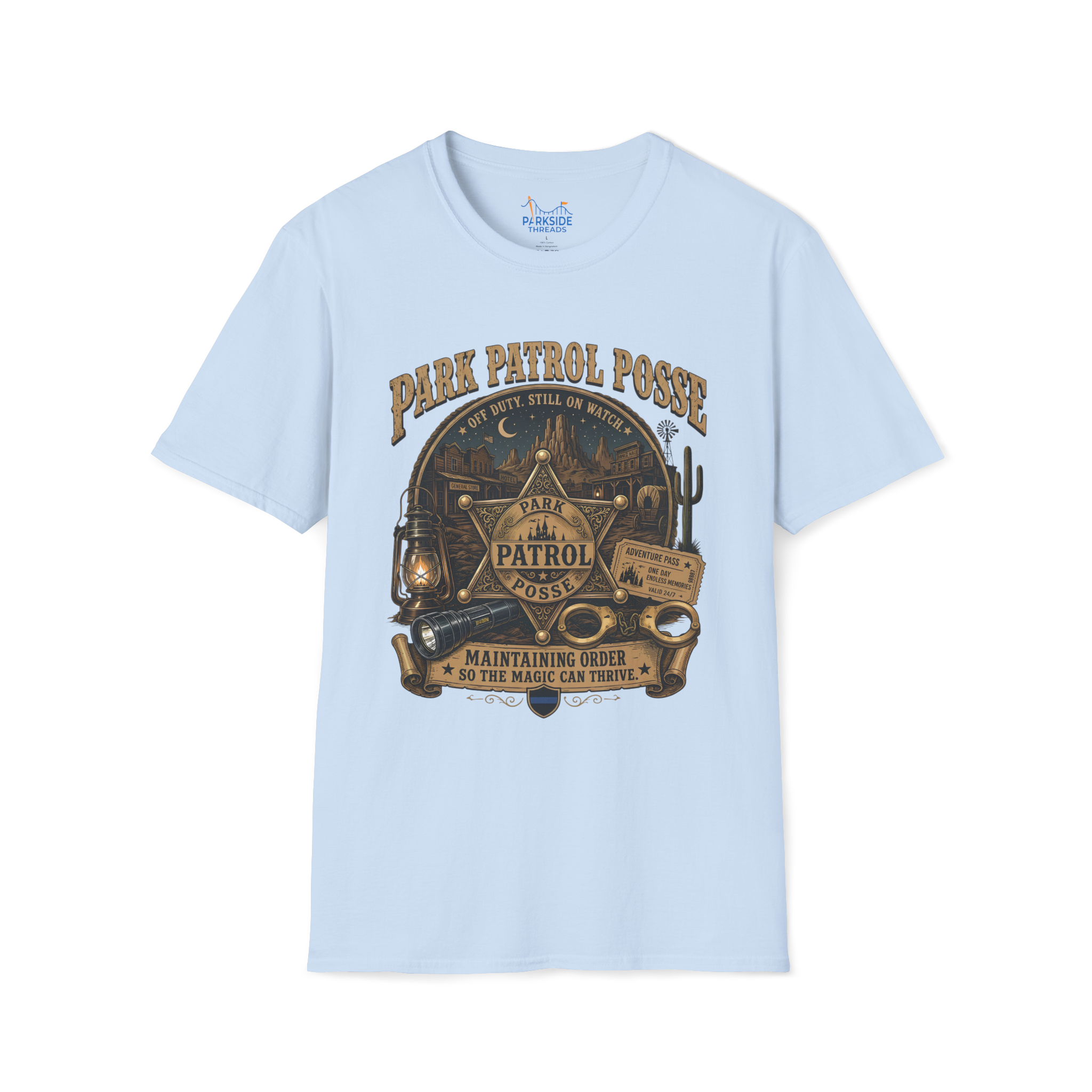 Park Patrol Posse Police Officer Theme Park Shirt, Off Duty Cop Western Vacation Tee, Law Enforcement Gift