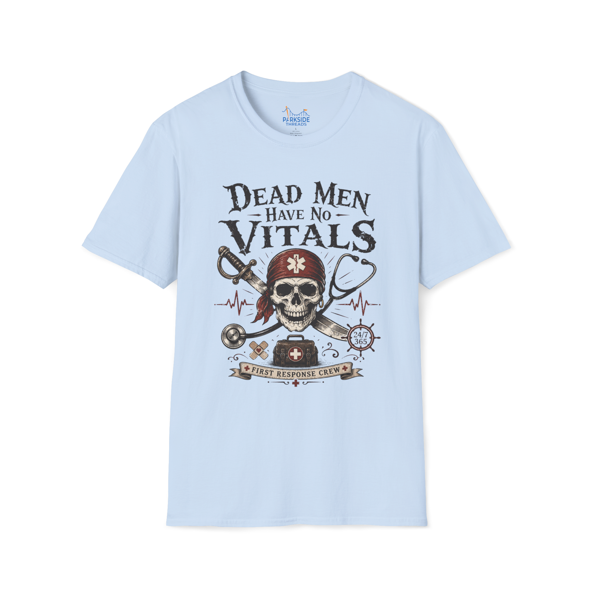 Dead Men Have No Vitals Pirate EMS First Responder T-Shirt