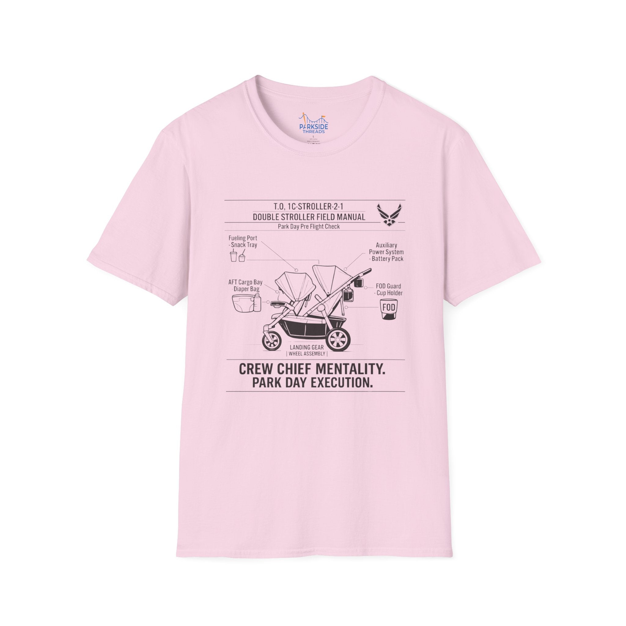 Crew Chief Mentality Park Day Execution Air Force Dad T-Shirt