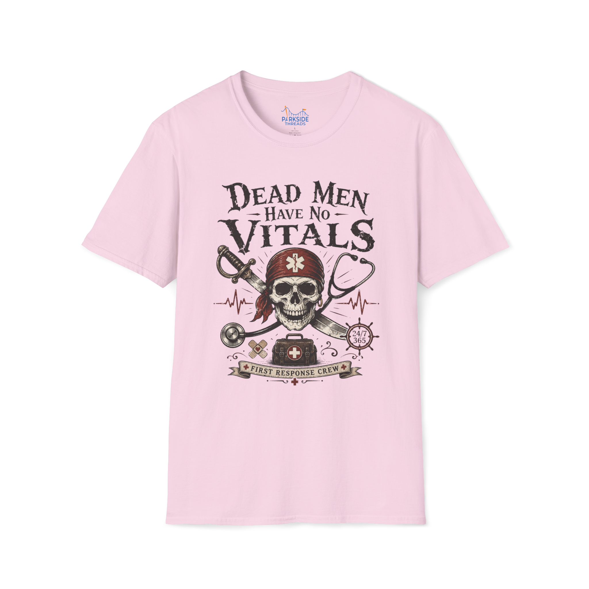 Dead Men Have No Vitals Pirate EMS First Responder T-Shirt