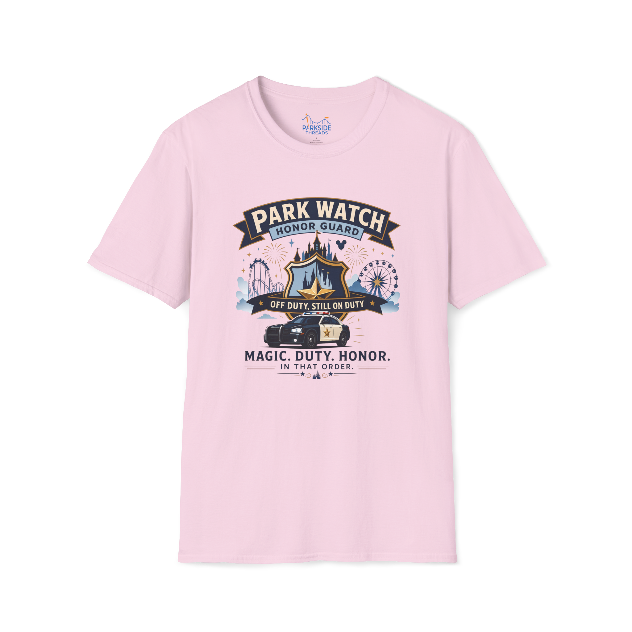 Park Watch Honor Guard Police Officer Theme Park Shirt, Off Duty Cop Vacation Tee, Law Enforcement Gift