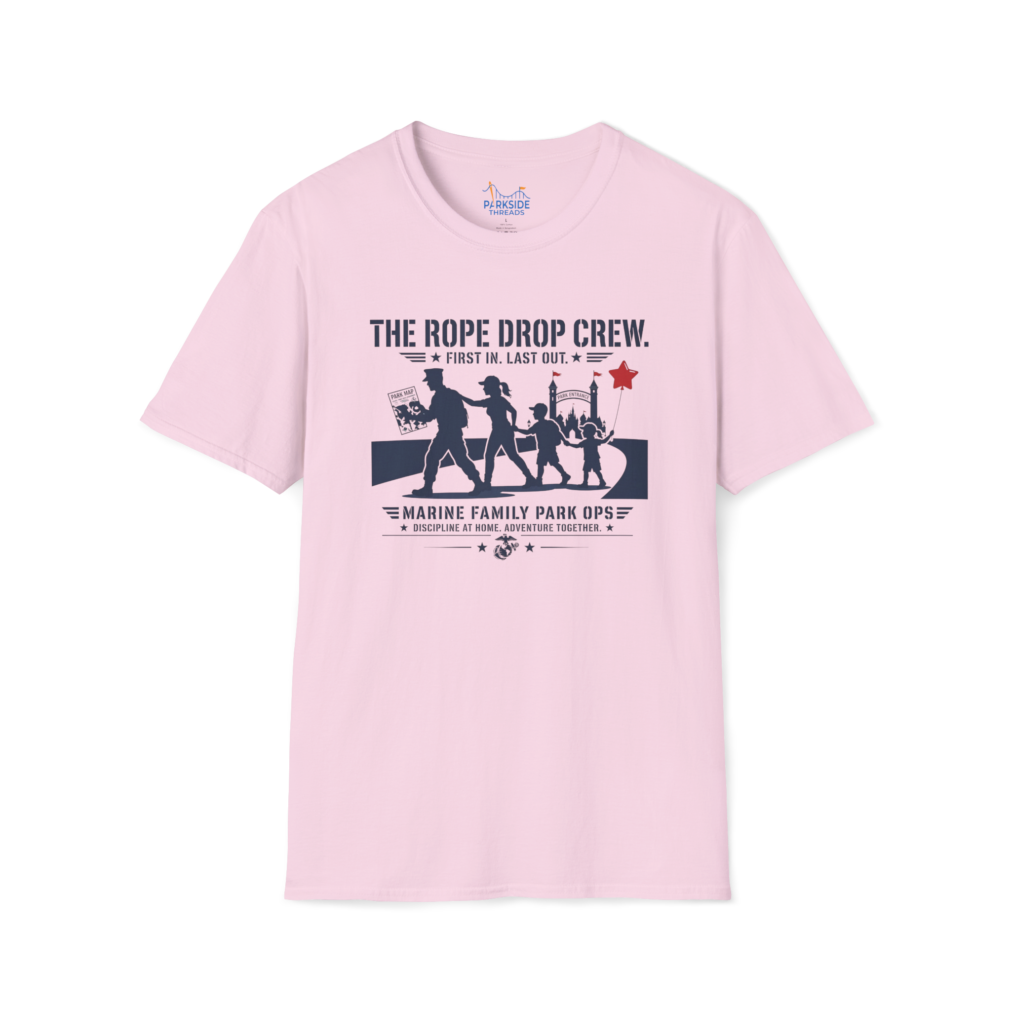 The Rope Drop Crew Marine Family Shirt