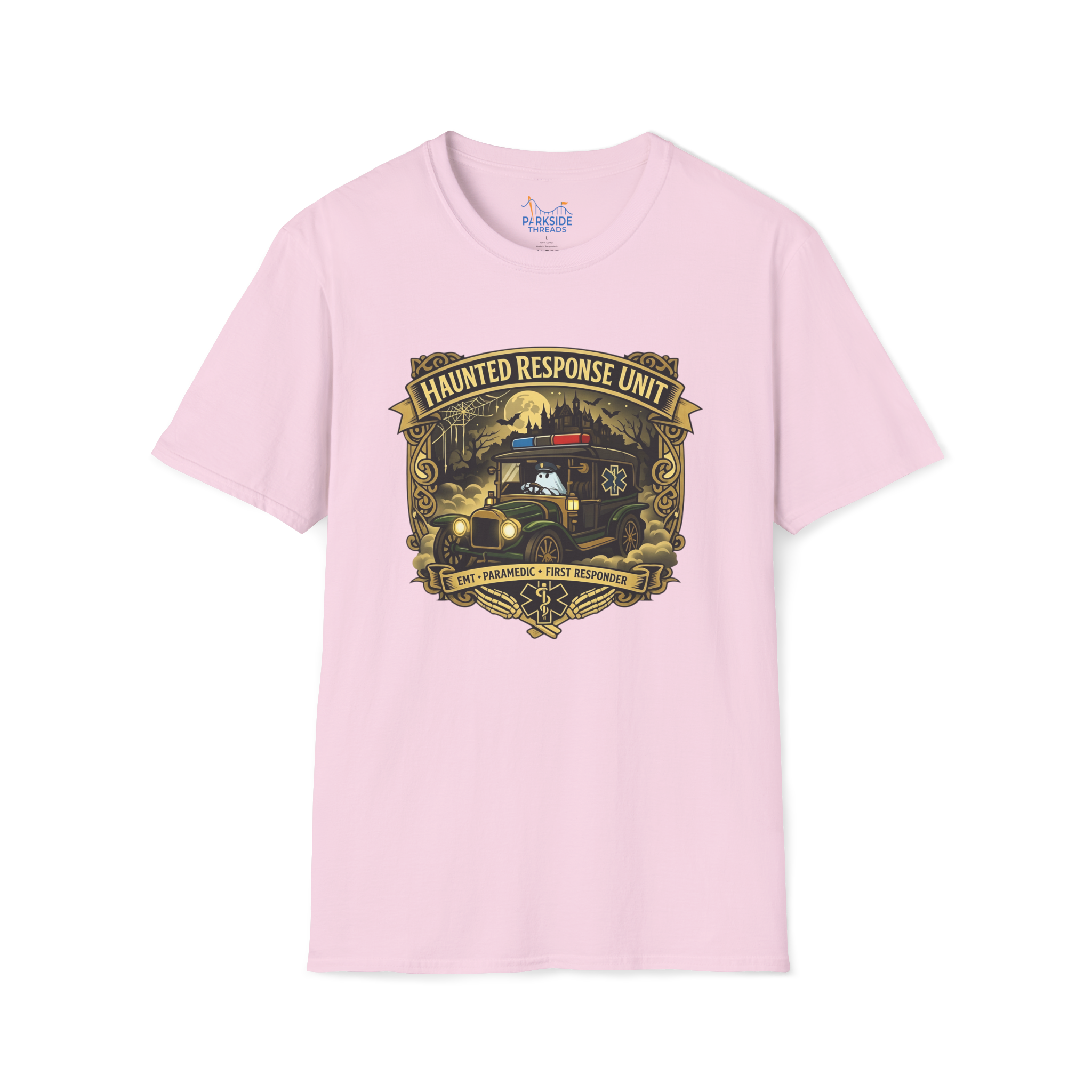 Haunted Response Unit EMS First Responder Spooky Theme Park T-Shirt